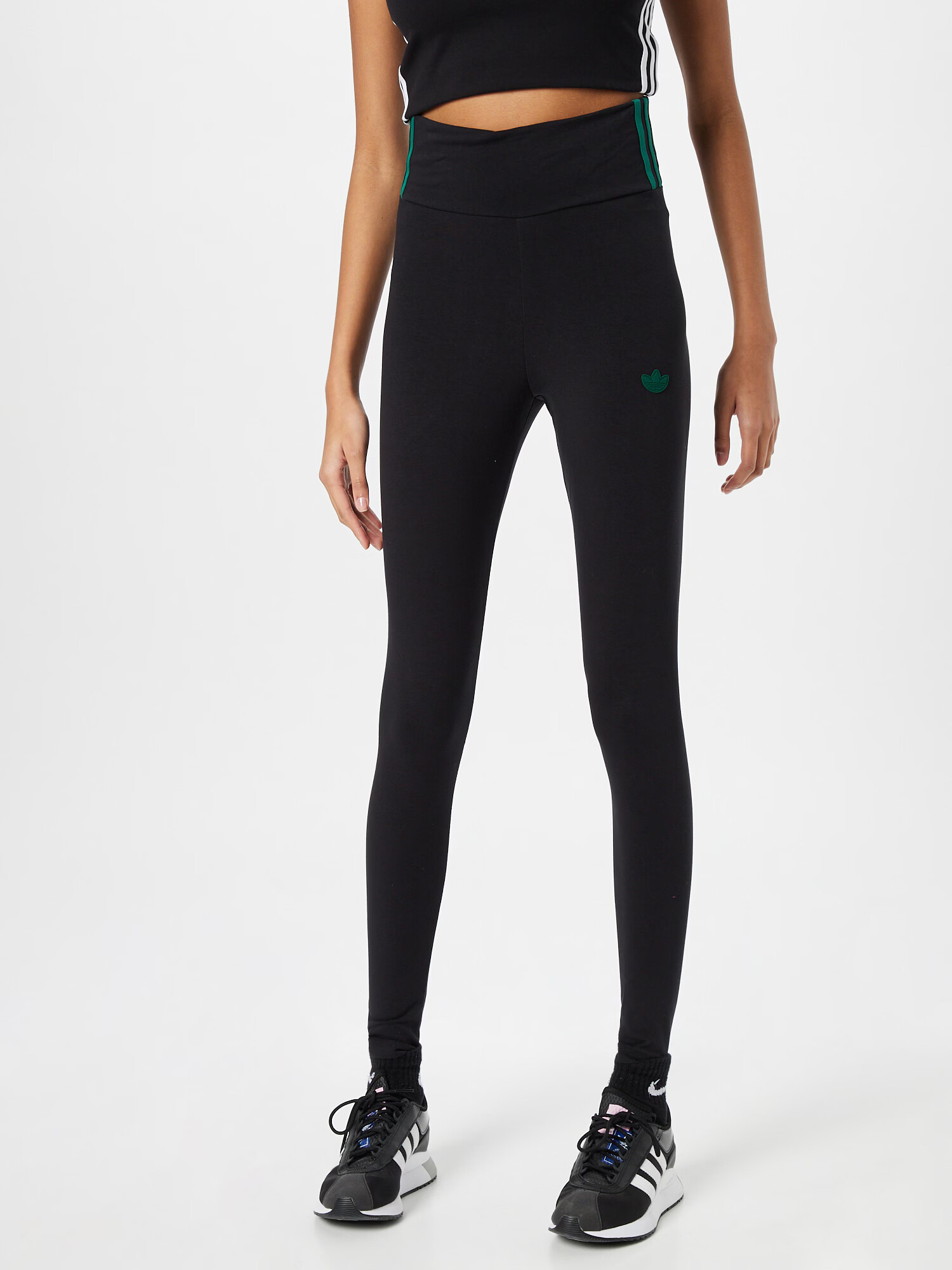 ADIDAS ORIGINALS Leggings verde închis / negru - Pled.ro