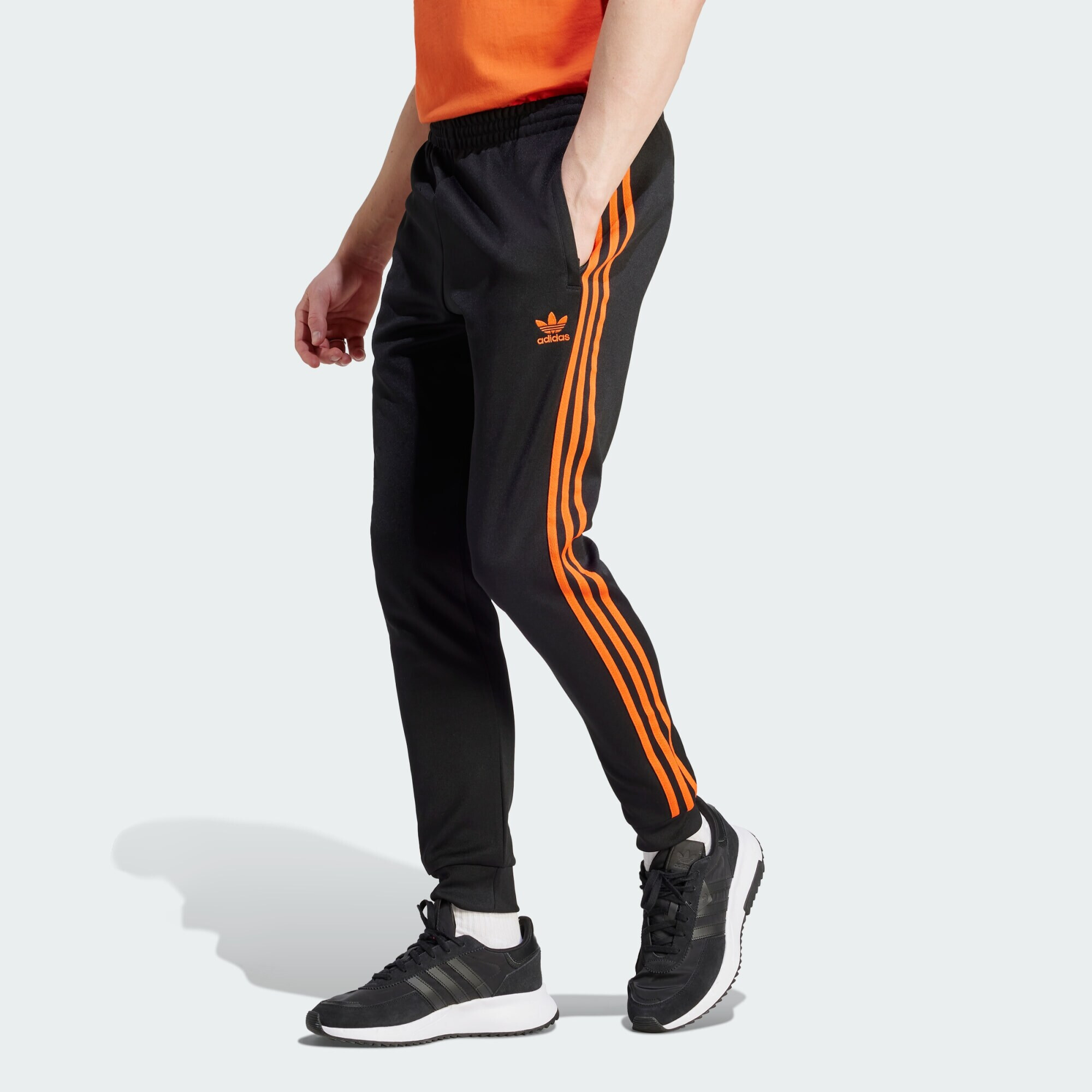 ADIDAS ORIGINALS Pantaloni 'Adicolor Classics Sst' portocaliu / negru - Pled.ro