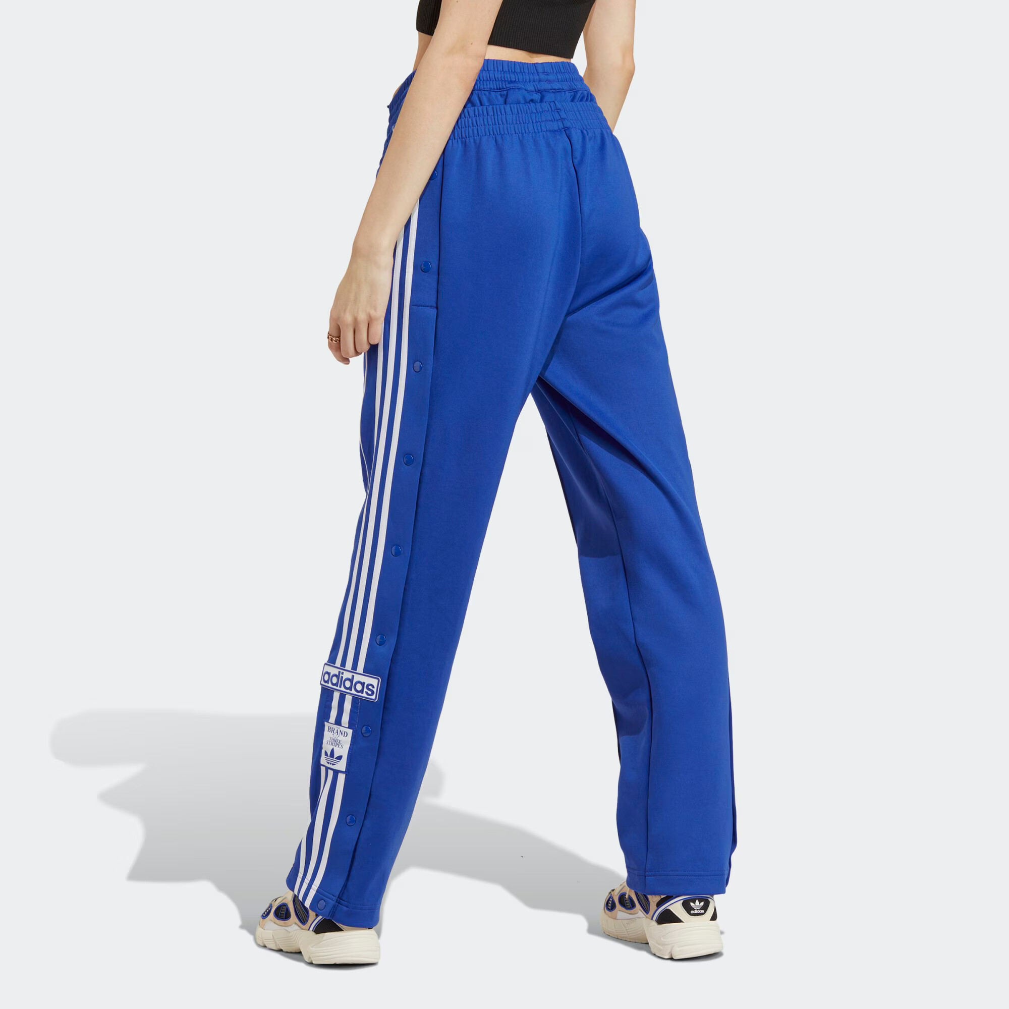 ADIDAS ORIGINALS Pantaloni 'Trefoil Monogram Satin' alb - Pled.ro