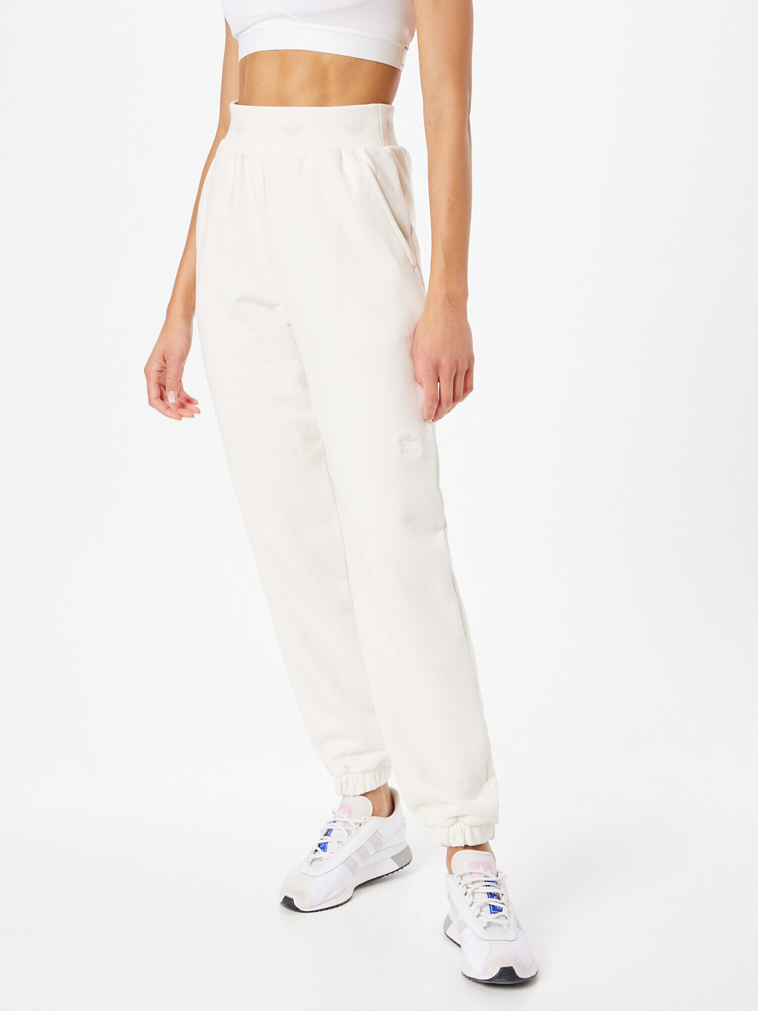 ADIDAS ORIGINALS Pantaloni alb / alb natural - Pled.ro