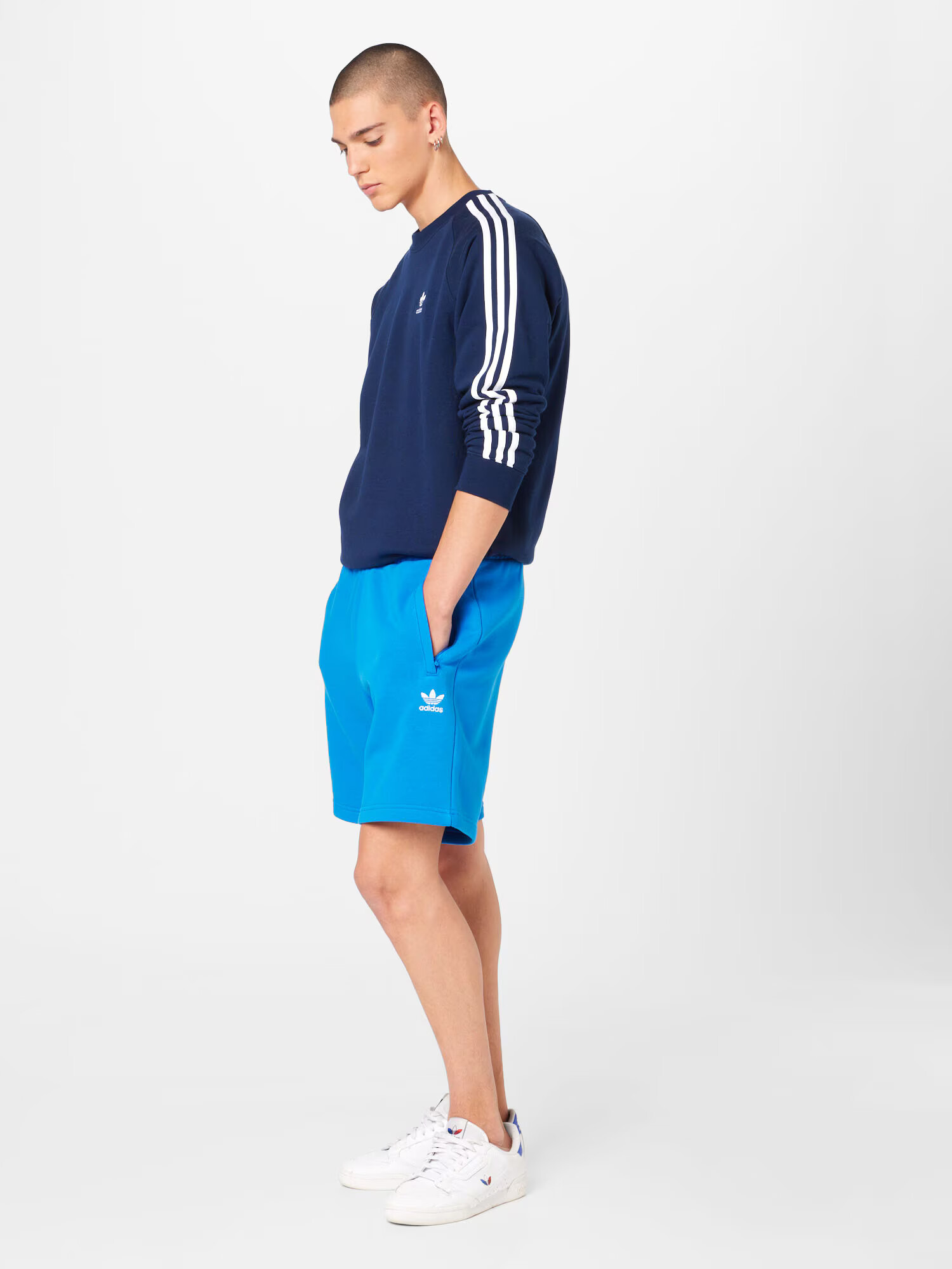 ADIDAS ORIGINALS Pantaloni 'Trefoil Essentials' albastru / alb - Pled.ro