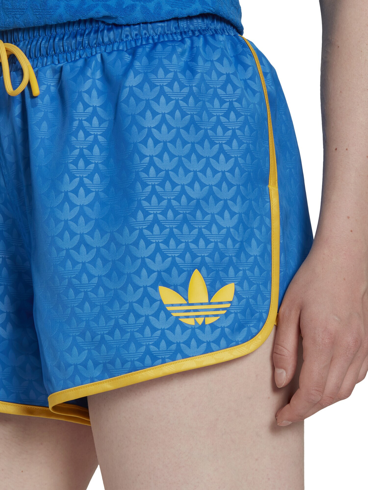 ADIDAS ORIGINALS Pantaloni 'Adicolor 70S Monogram' albastru / galben - Pled.ro