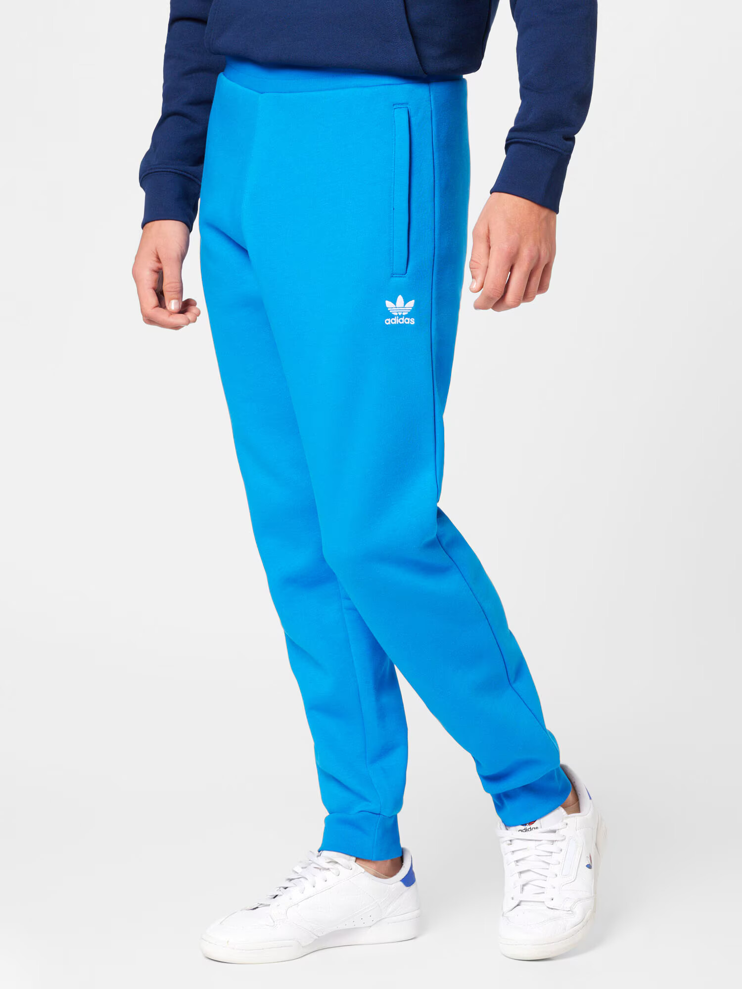 ADIDAS ORIGINALS Pantaloni 'Trefoil Essentials' albastru neon / alb - Pled.ro