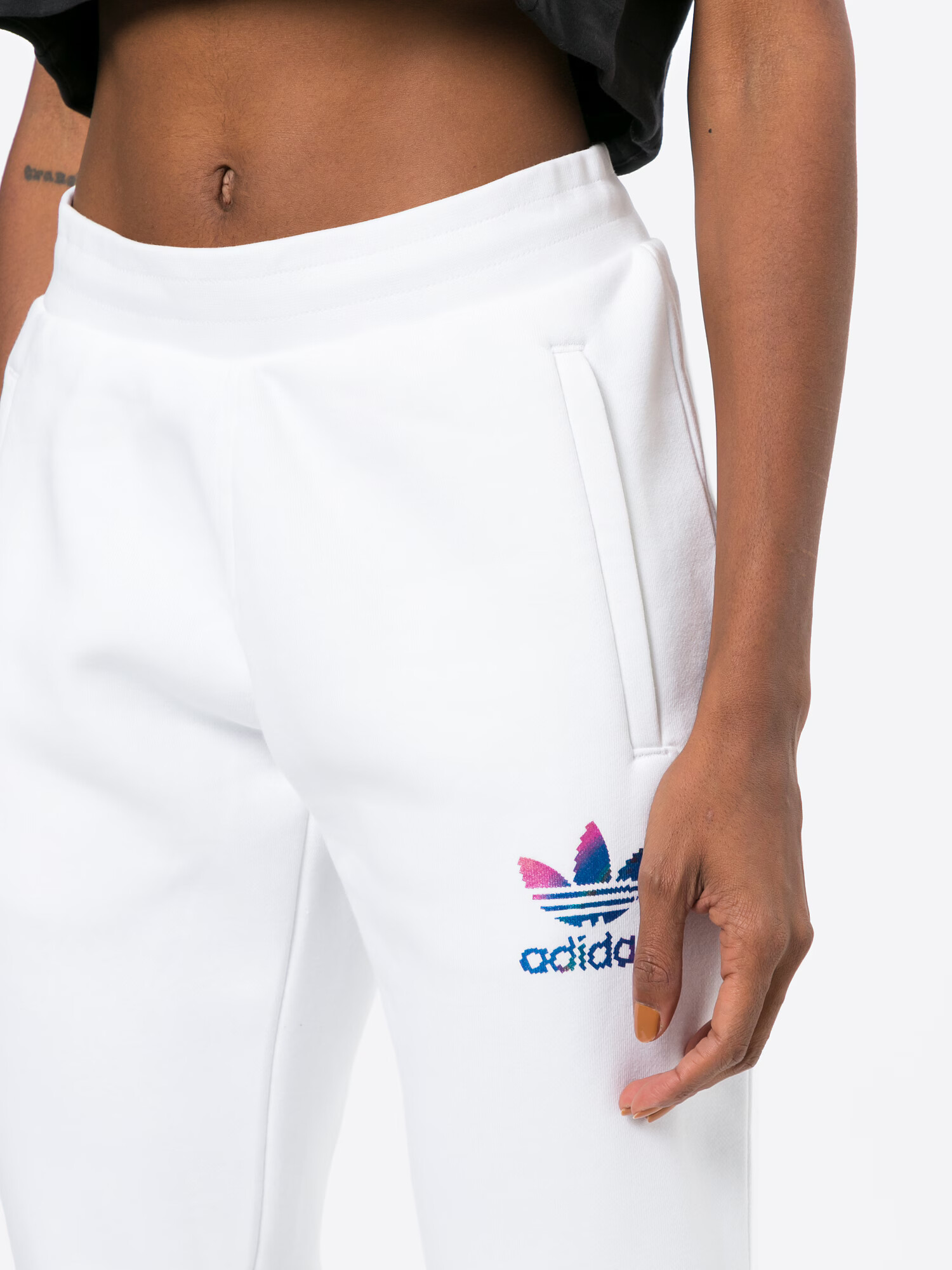 ADIDAS ORIGINALS Pantaloni albastru / roz pitaya / negru / alb - Pled.ro