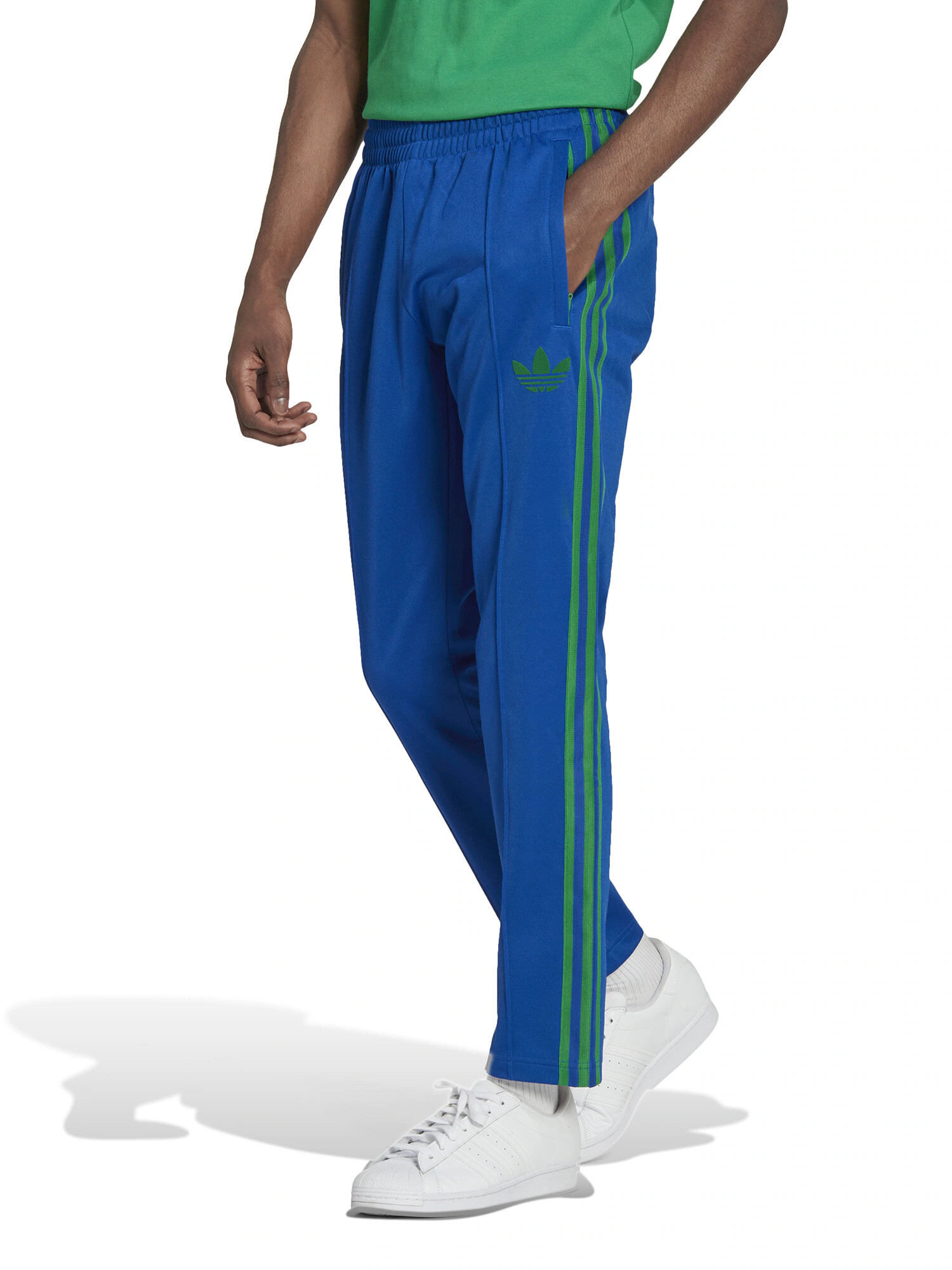 ADIDAS ORIGINALS Pantaloni 'Adicolor 70S Striped' albastru / verde - Pled.ro