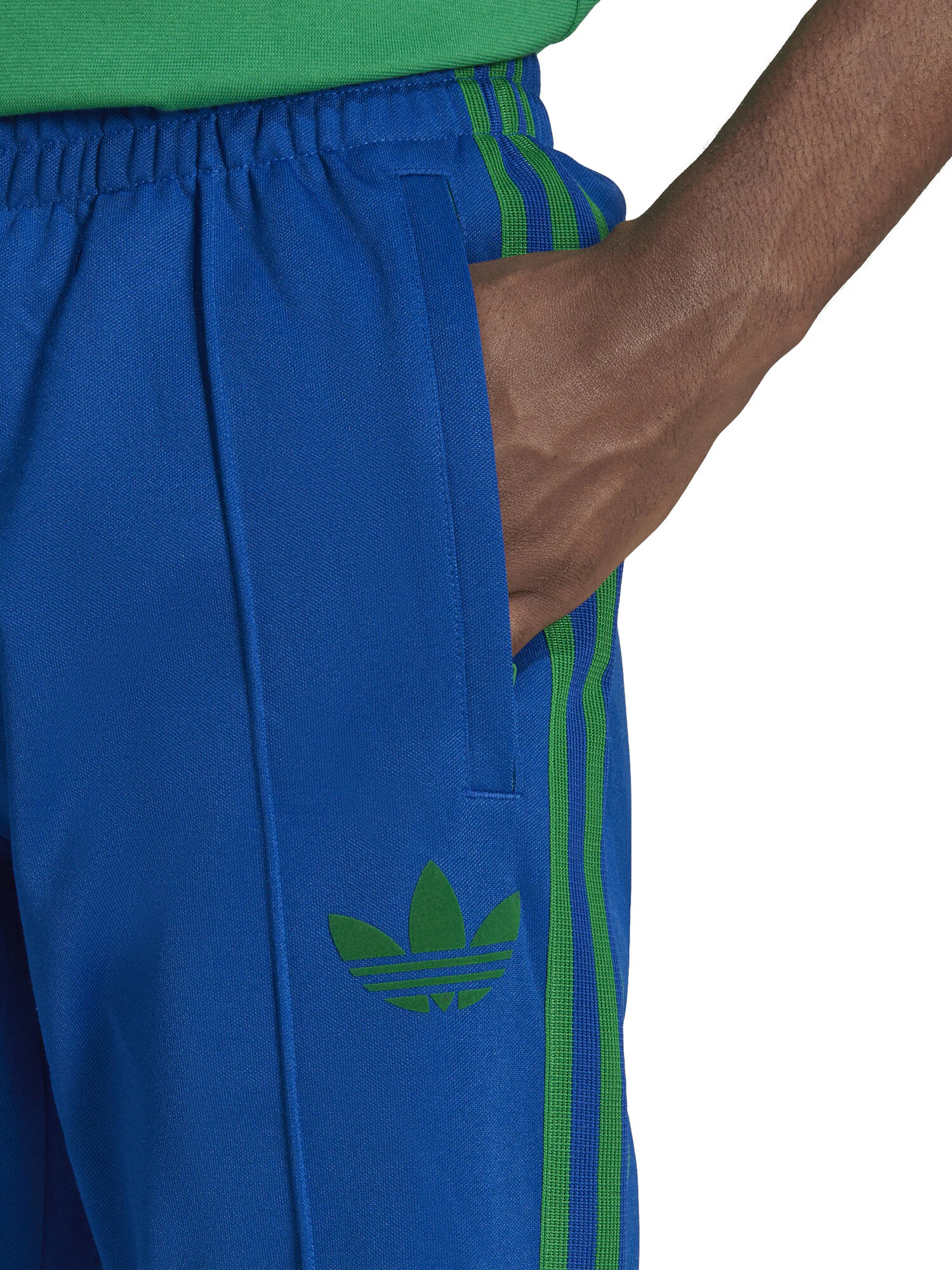 ADIDAS ORIGINALS Pantaloni 'Adicolor 70S Striped' albastru / verde - Pled.ro