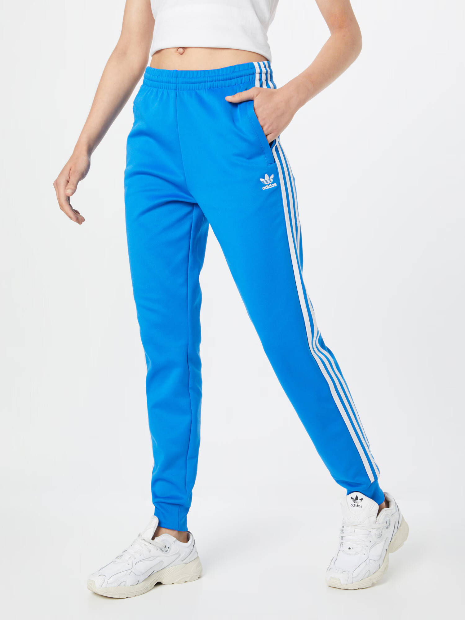 ADIDAS ORIGINALS Pantaloni 'Adicolor Classic' azuriu / alb - Pled.ro