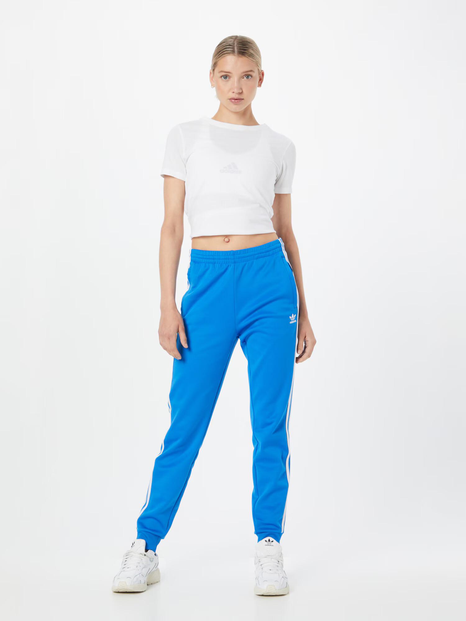 ADIDAS ORIGINALS Pantaloni 'Adicolor Classic' azuriu / alb - Pled.ro