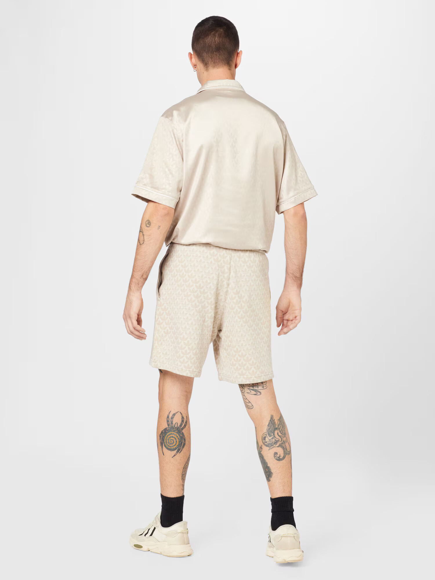 ADIDAS ORIGINALS Pantaloni 'Graphics Monogram' bej deschis / alb - Pled.ro