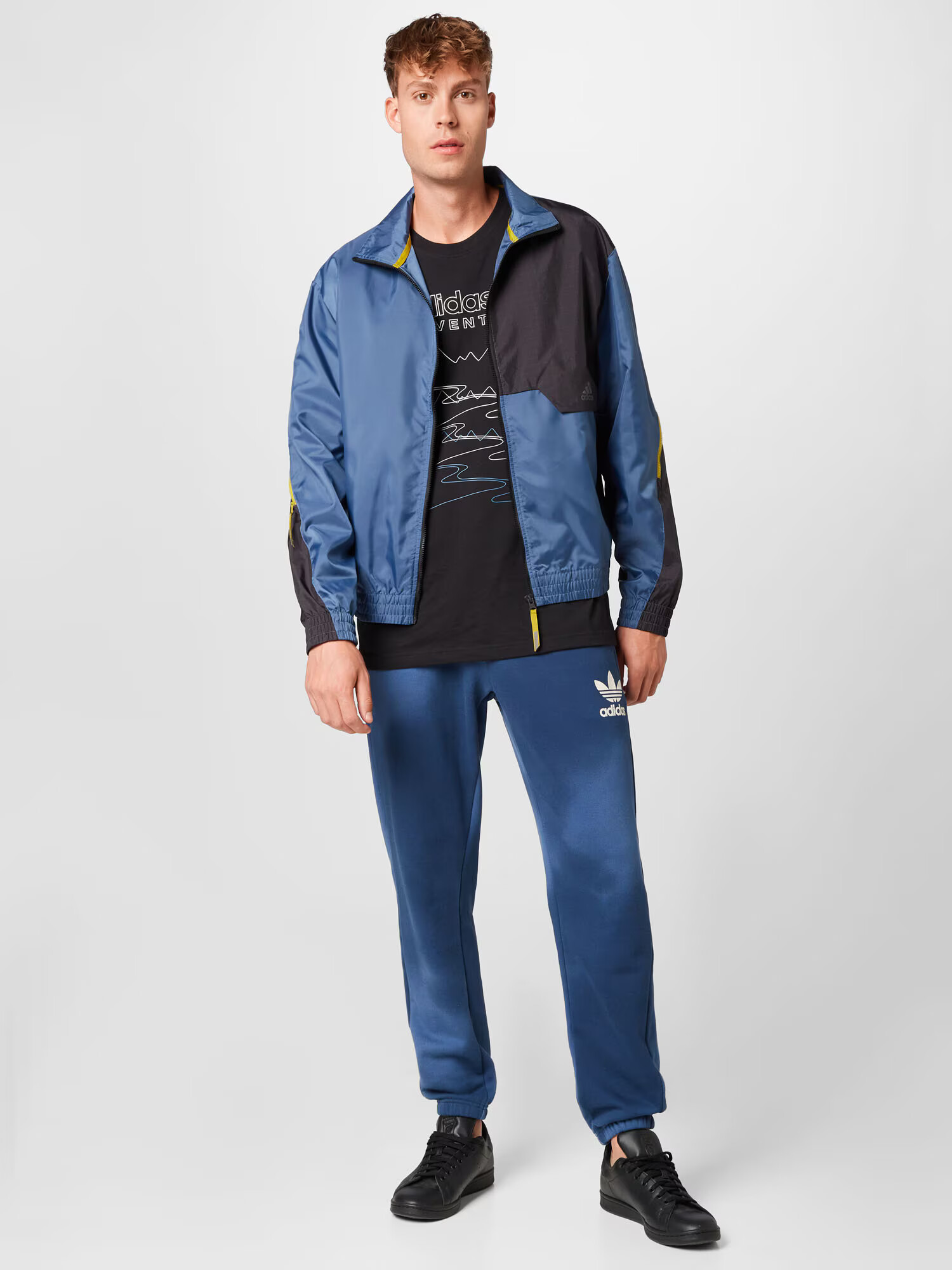 ADIDAS ORIGINALS Pantaloni 'Graphics Mellow Ride Club' bleumarin / alb - Pled.ro