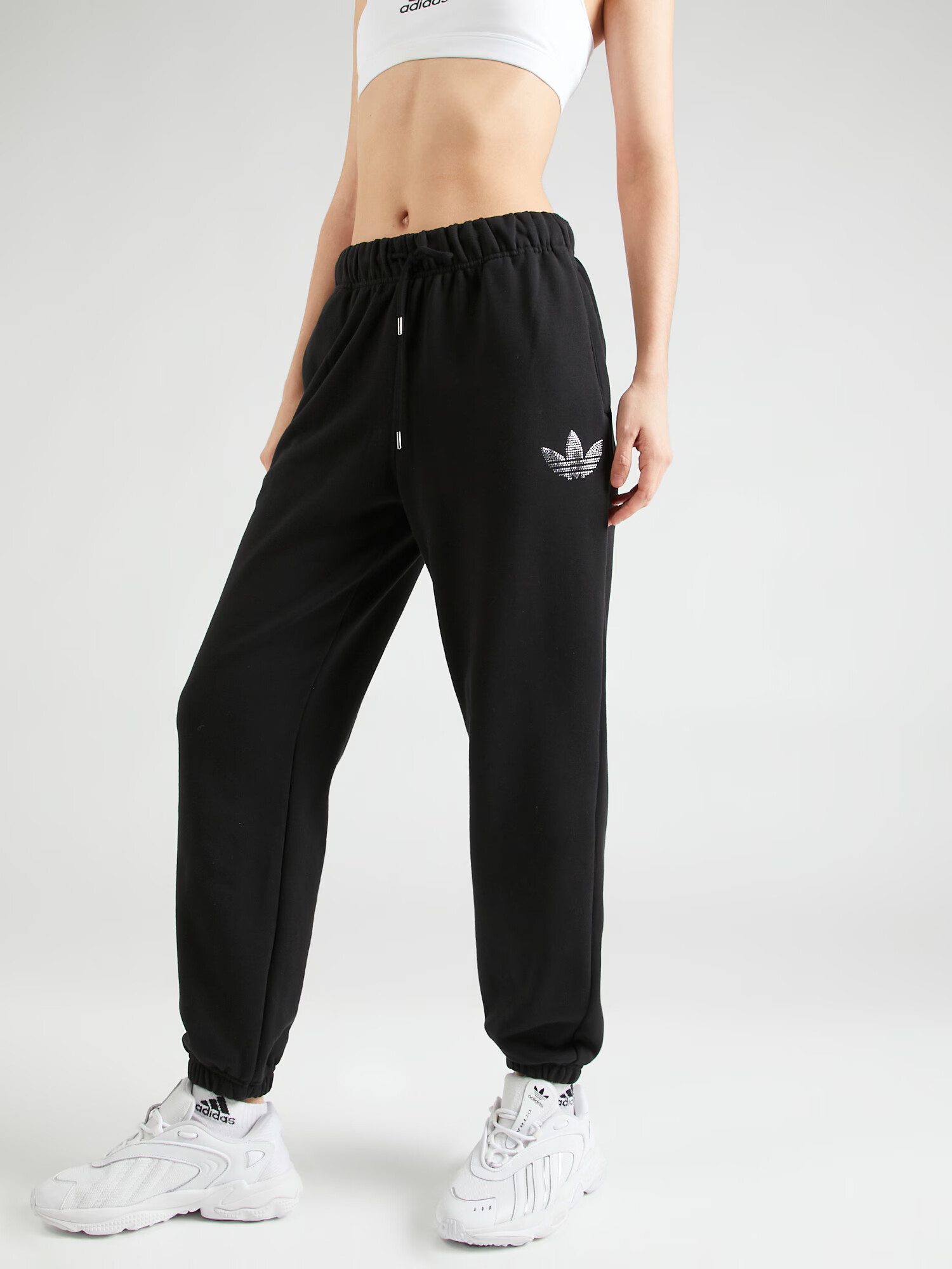 ADIDAS ORIGINALS Pantaloni 'BLING' negru / argintiu - Pled.ro