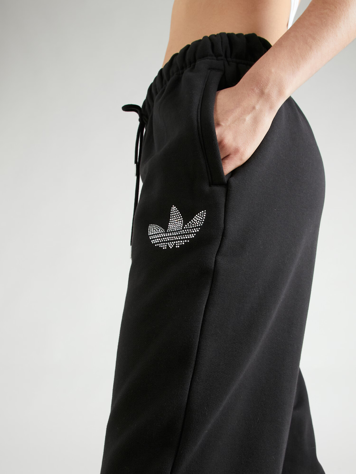 ADIDAS ORIGINALS Pantaloni 'BLING' negru / argintiu - Pled.ro