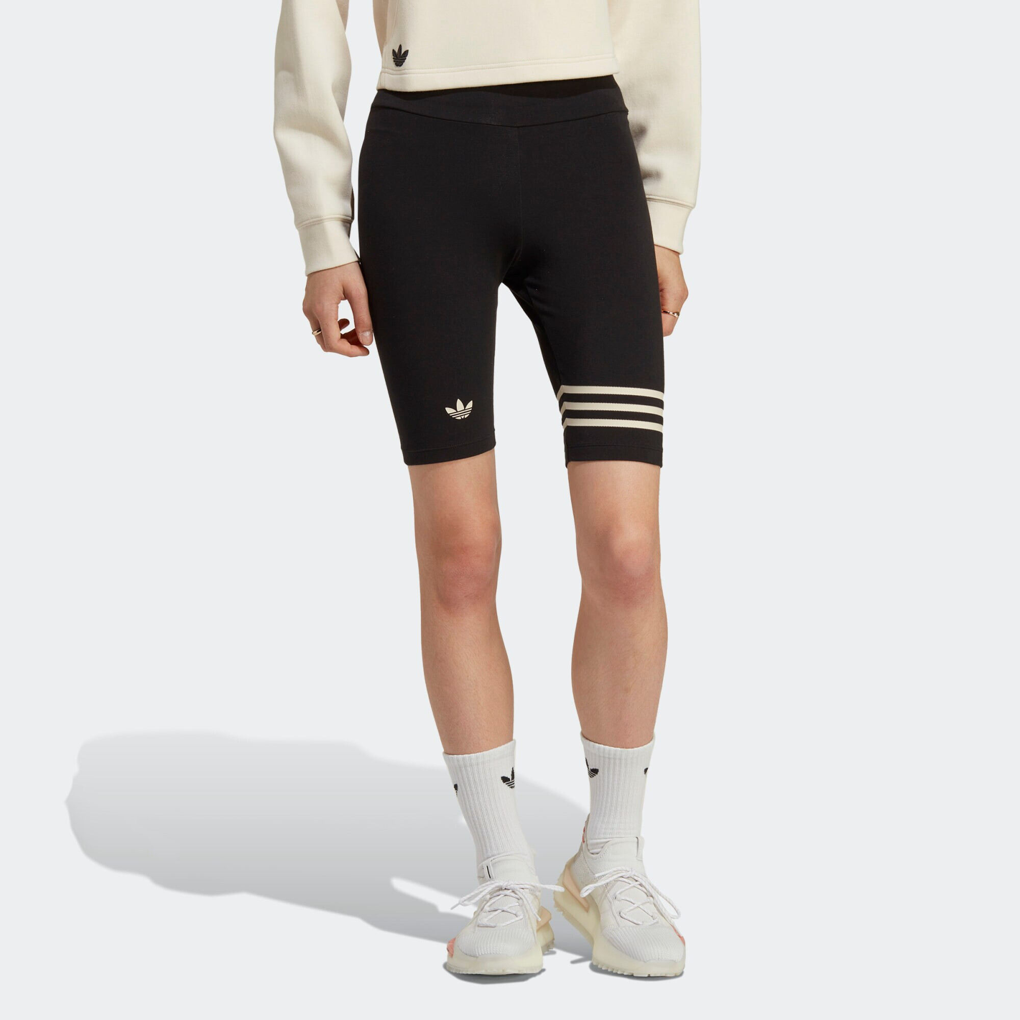 ADIDAS ORIGINALS Pantaloni 'Adicolor Neuclassics Bike' crem / negru - Pled.ro