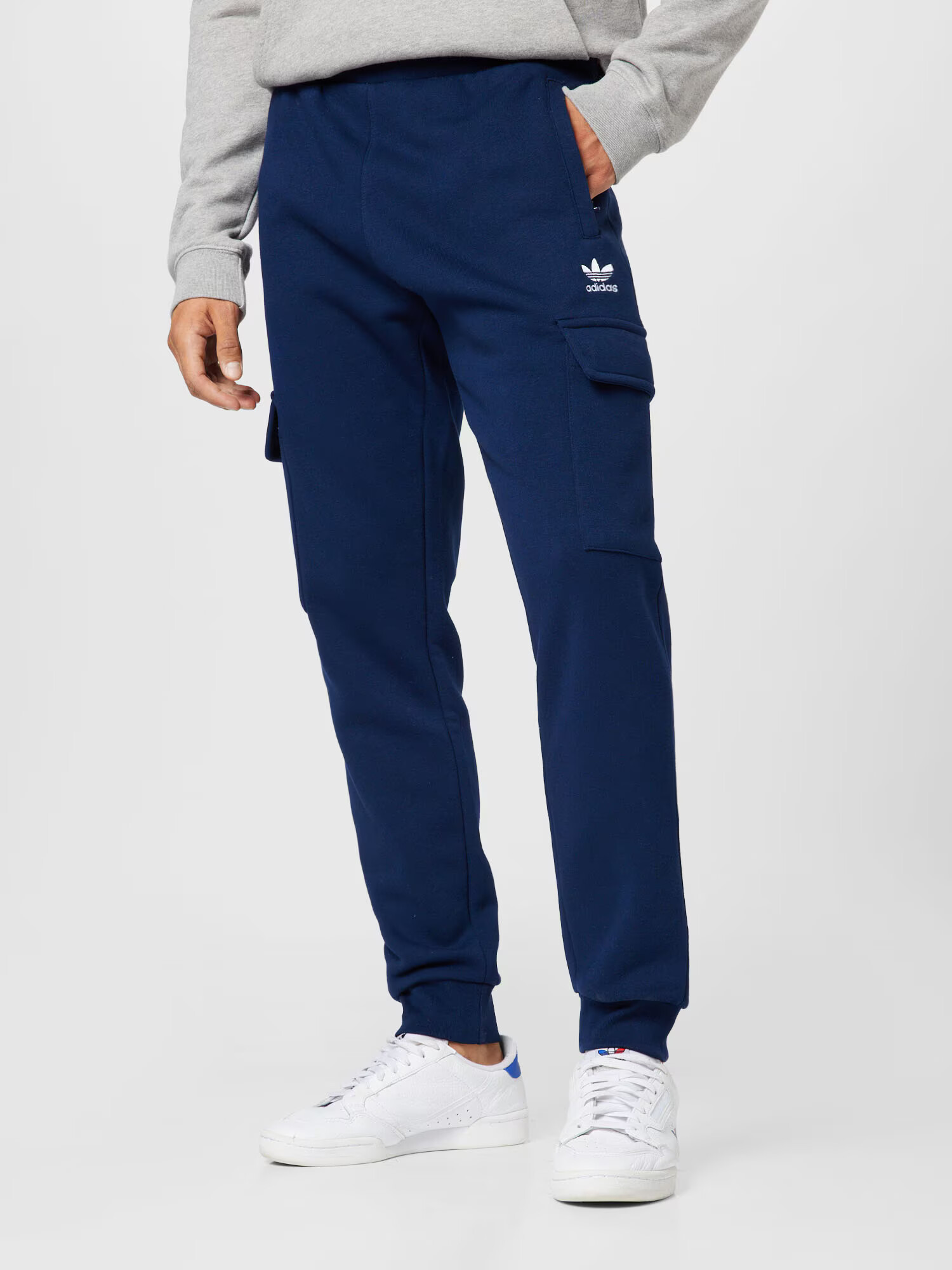 ADIDAS ORIGINALS Pantaloni cu buzunare 'Trefoil Essentials ' albastru / alb - Pled.ro