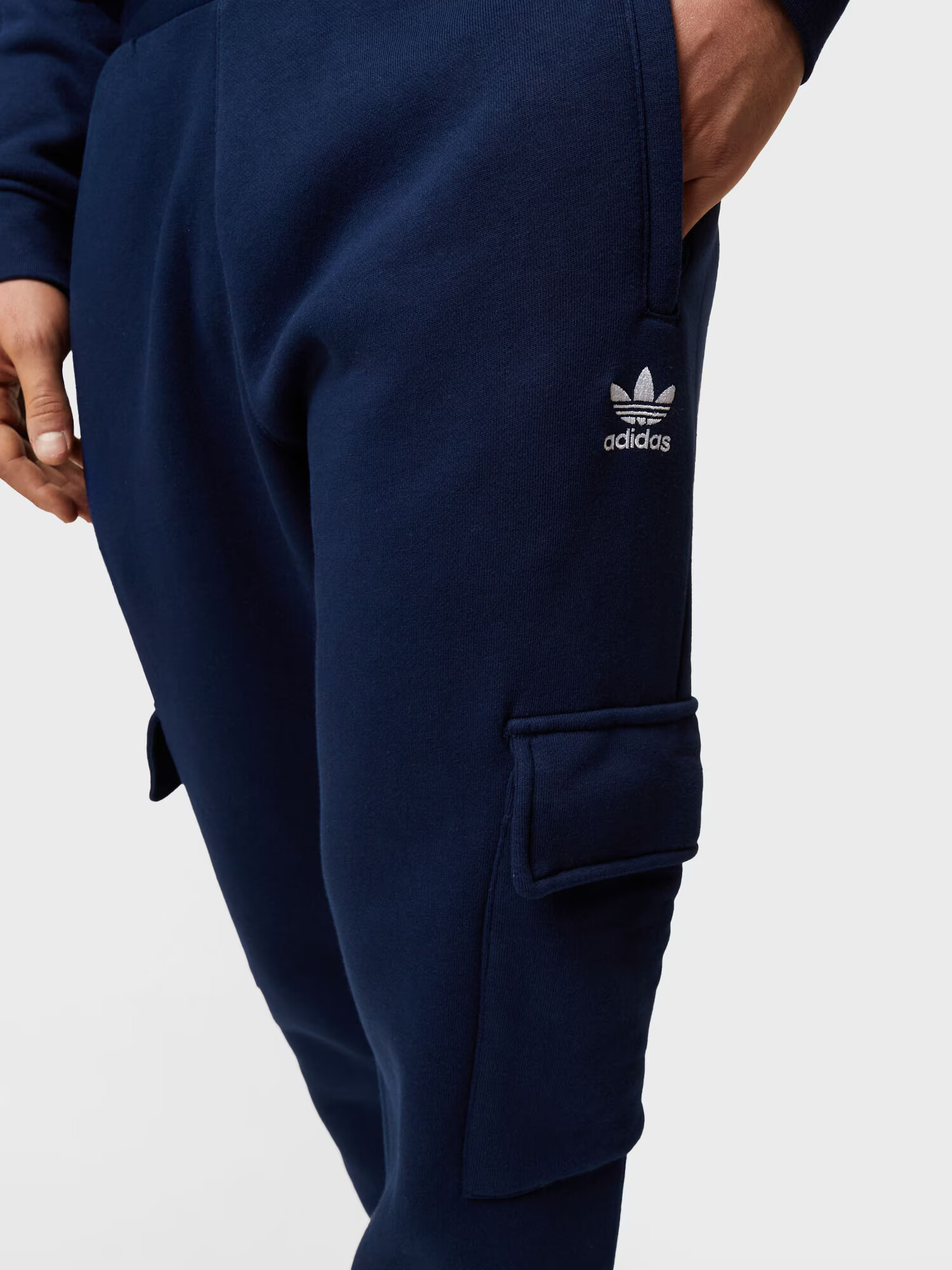 ADIDAS ORIGINALS Pantaloni cu buzunare 'Trefoil Essentials ' albastru închis / alb - Pled.ro