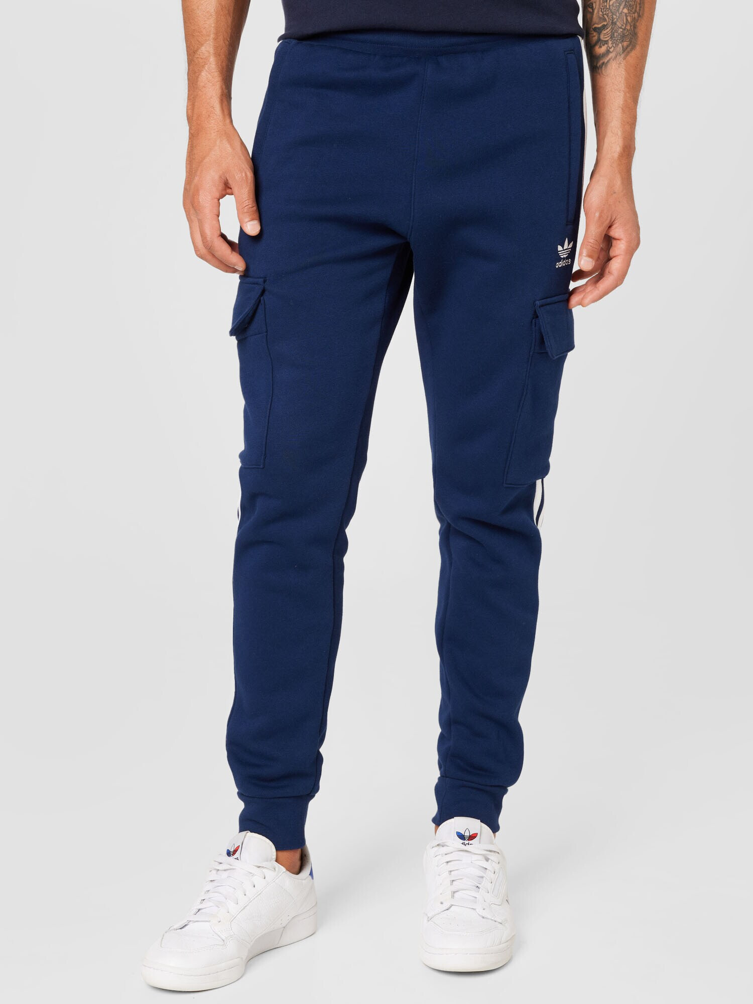 ADIDAS ORIGINALS Pantaloni cu buzunare indigo / alb - Pled.ro