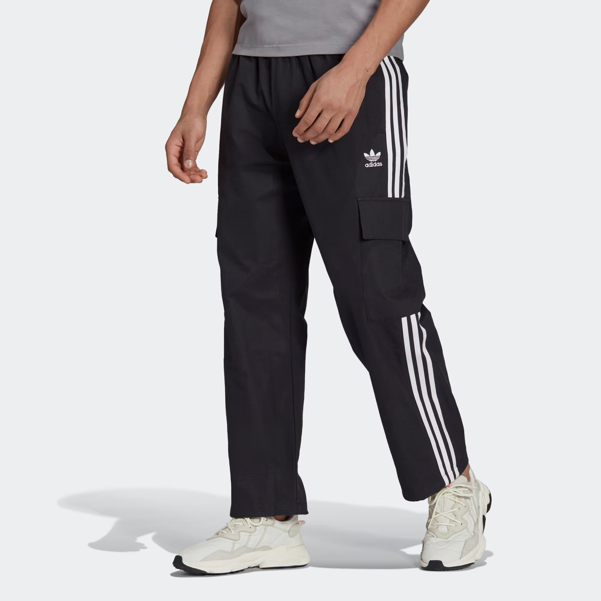 ADIDAS ORIGINALS Pantaloni cu buzunare negru / alb - Pled.ro