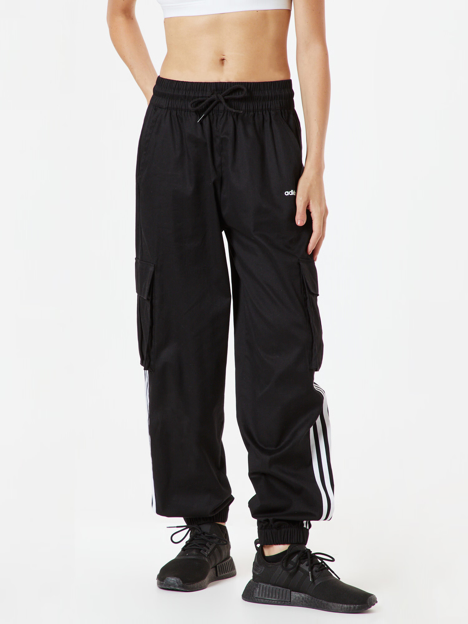 ADIDAS ORIGINALS Pantaloni cu buzunare negru / alb - Pled.ro