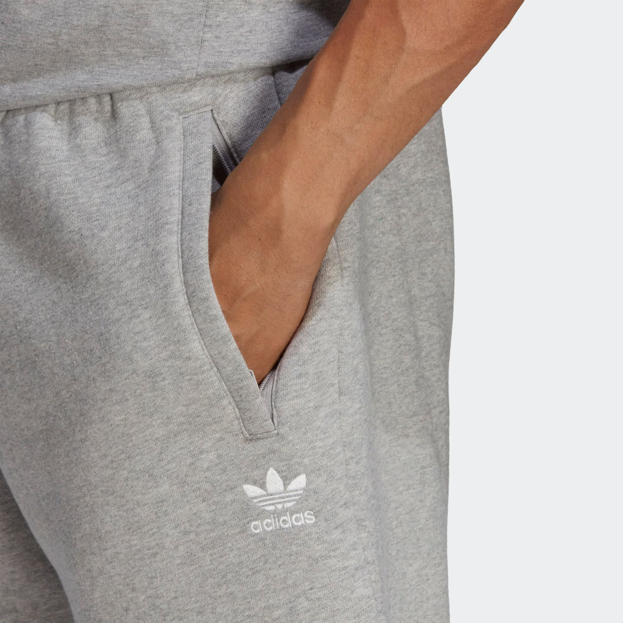 ADIDAS ORIGINALS Pantaloni 'Trefoil Essentials' gri / alb - Pled.ro