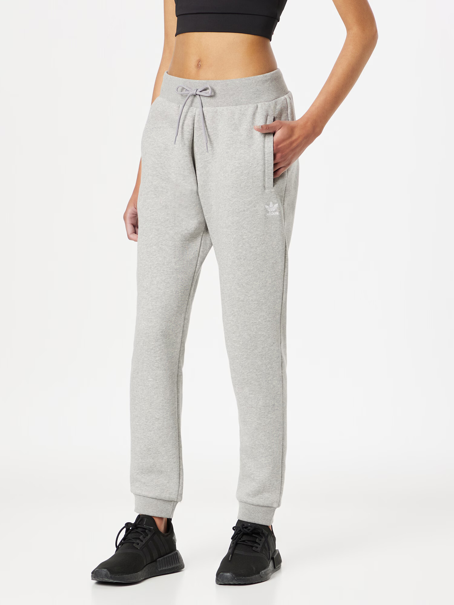 ADIDAS ORIGINALS Pantaloni gri amestecat / alb - Pled.ro