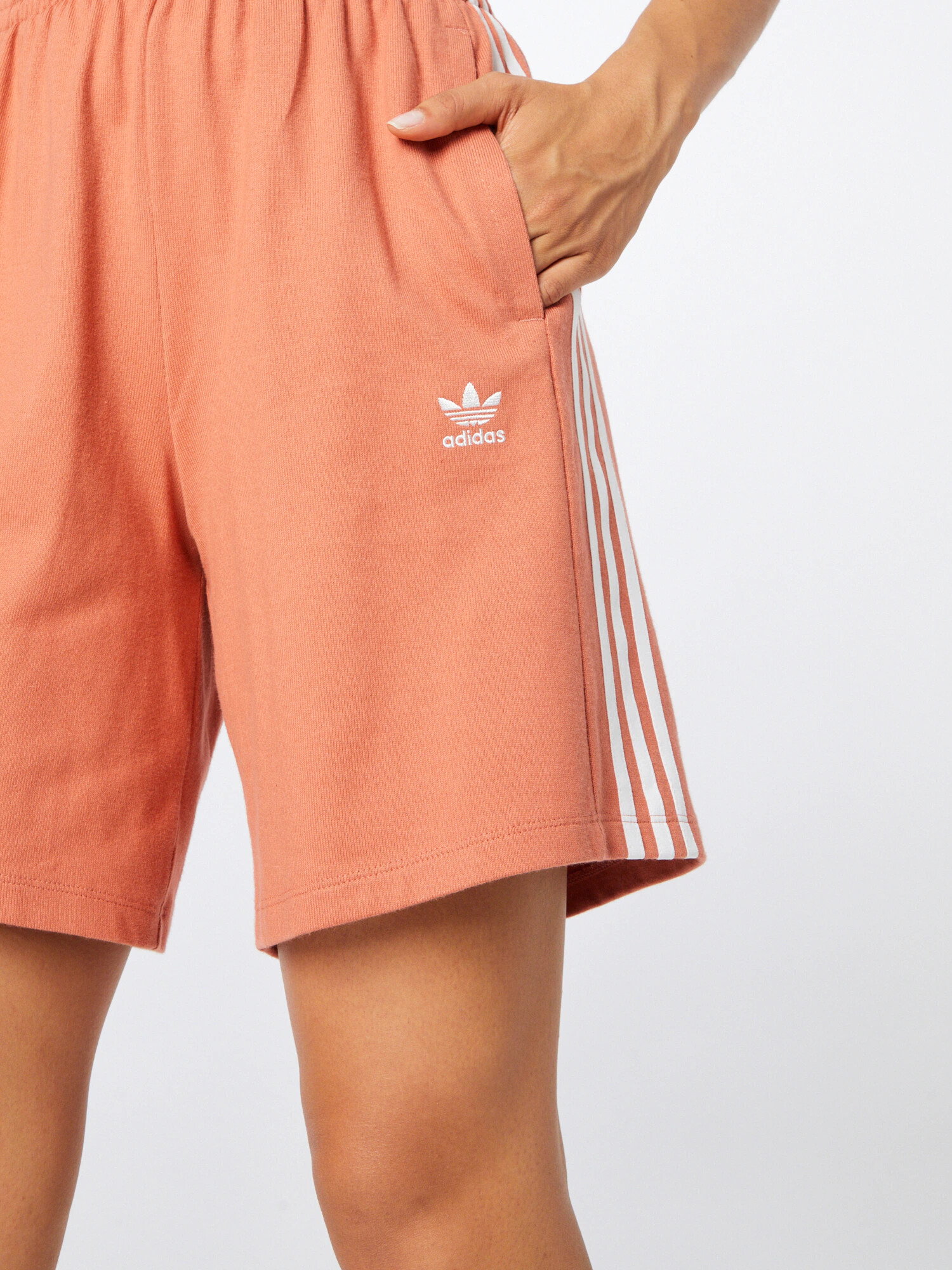 ADIDAS ORIGINALS Pantaloni maro ruginiu / alb - Pled.ro