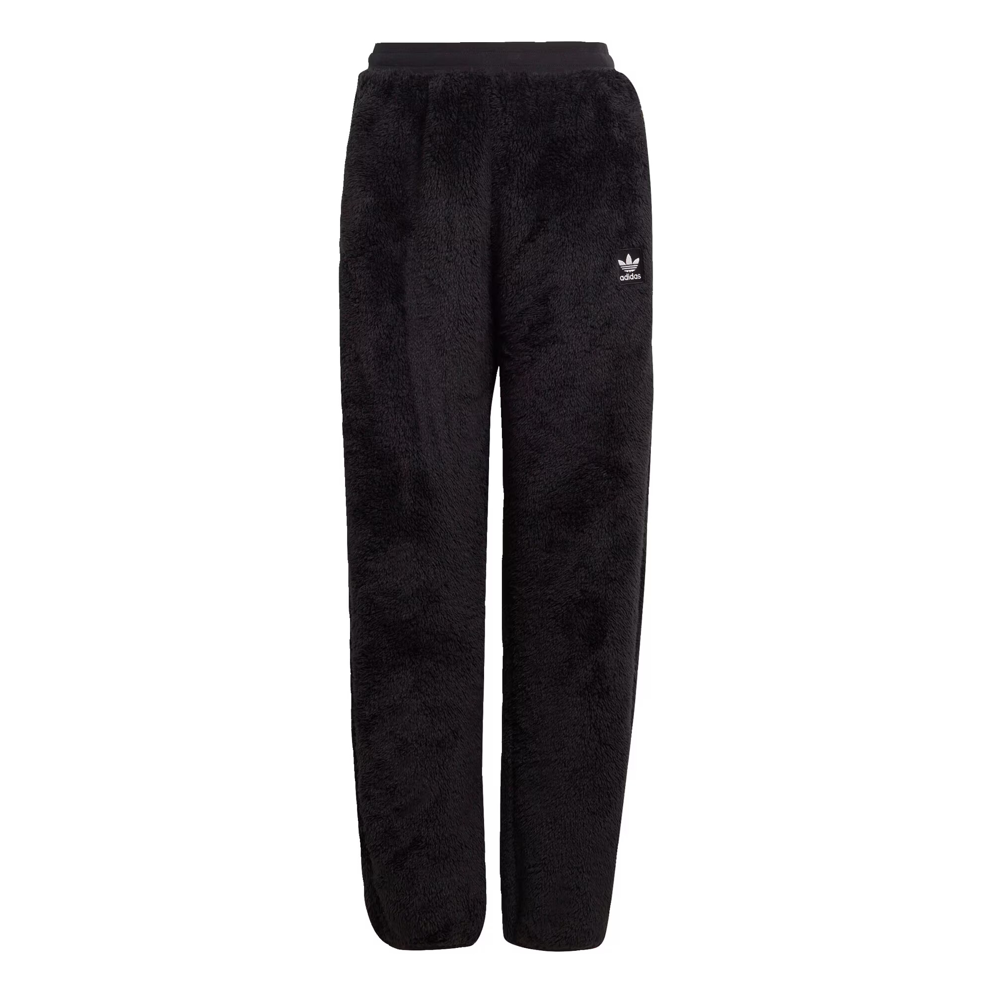 ADIDAS ORIGINALS Pantaloni 'Essentials+ Fluffy Teddy' negru / alb - Pled.ro