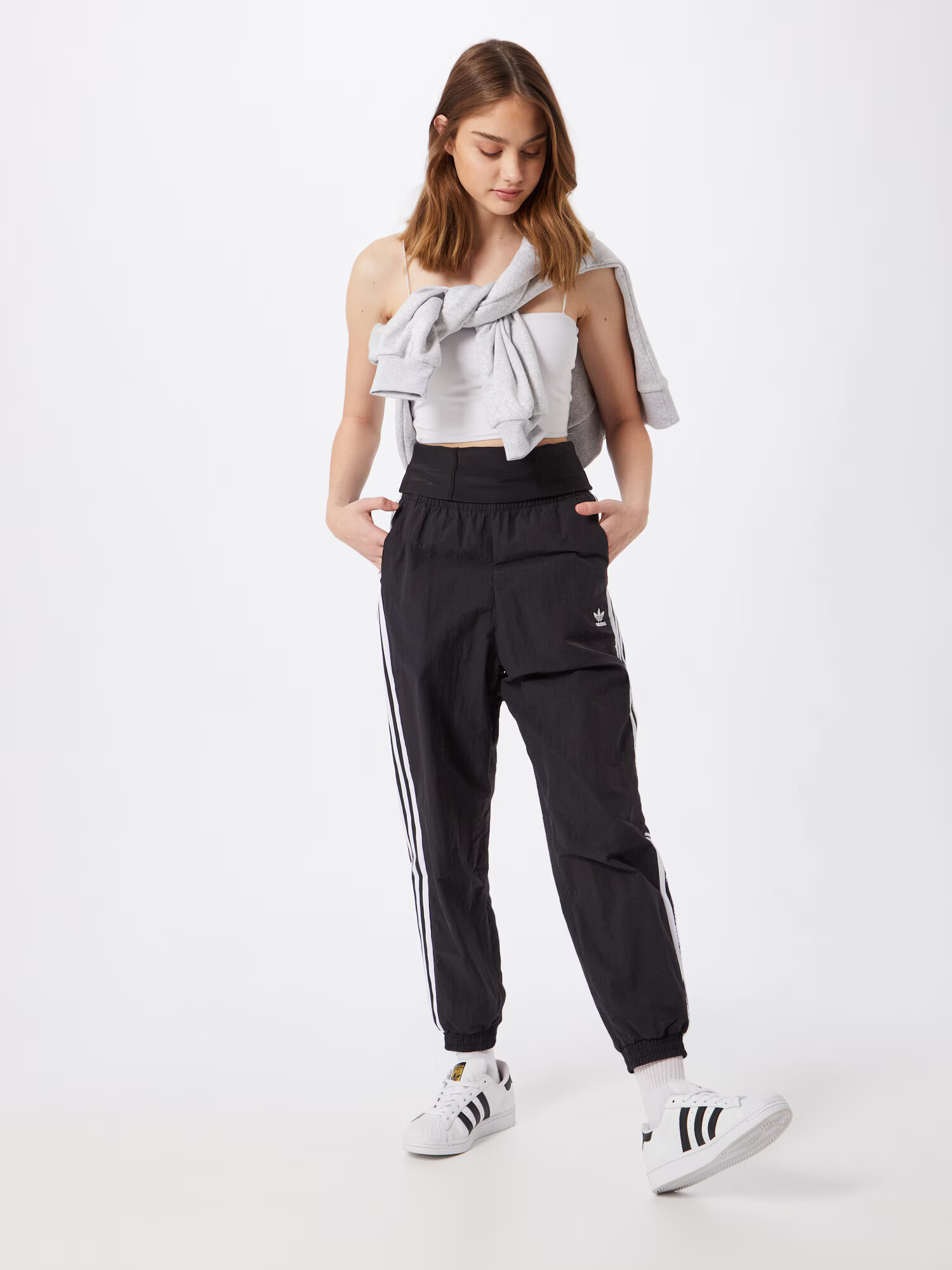 ADIDAS ORIGINALS Pantaloni negru / alb - Pled.ro