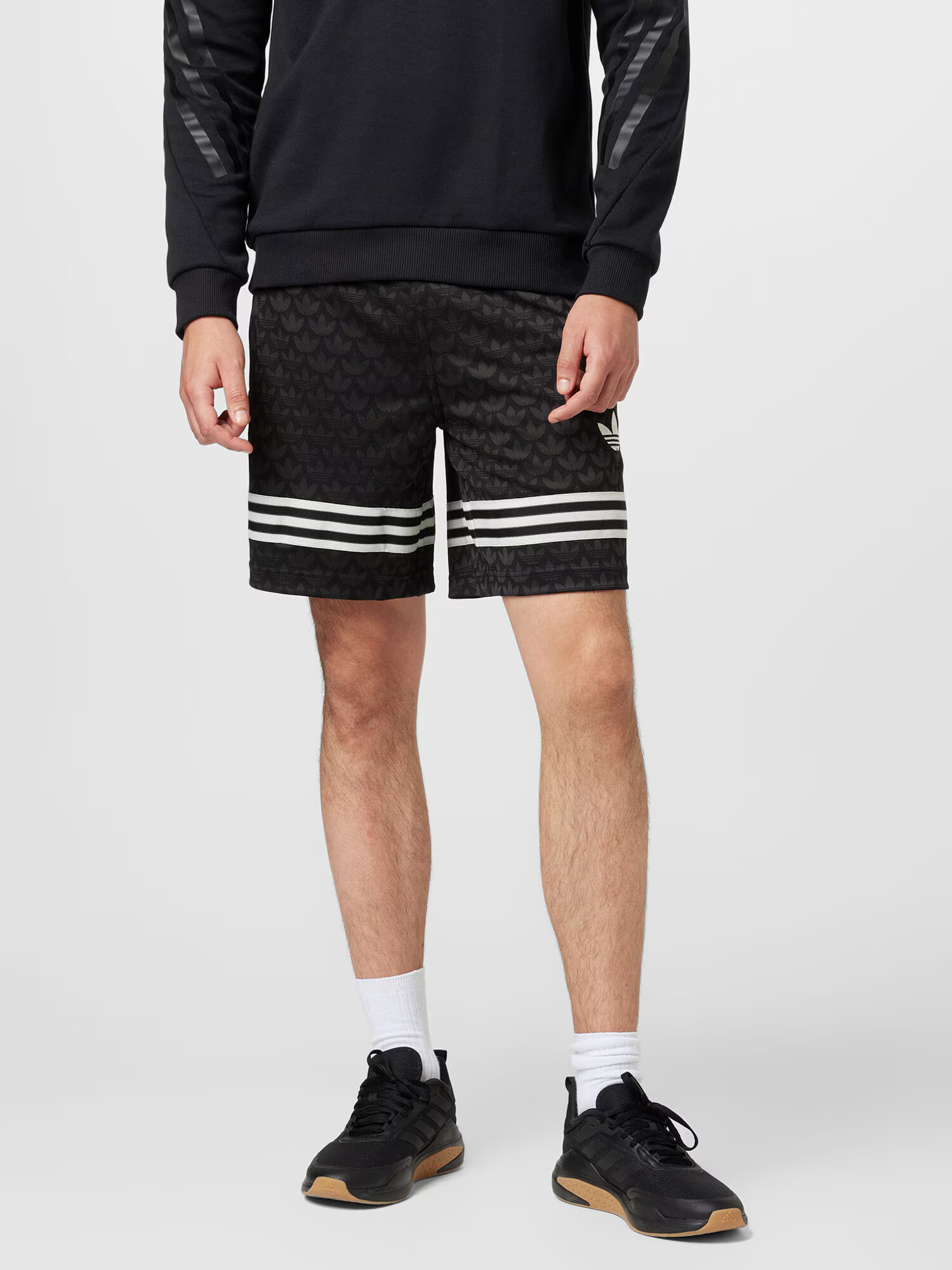 ADIDAS ORIGINALS Pantaloni 'Adicolor 70S Monogram' negru / alb - Pled.ro