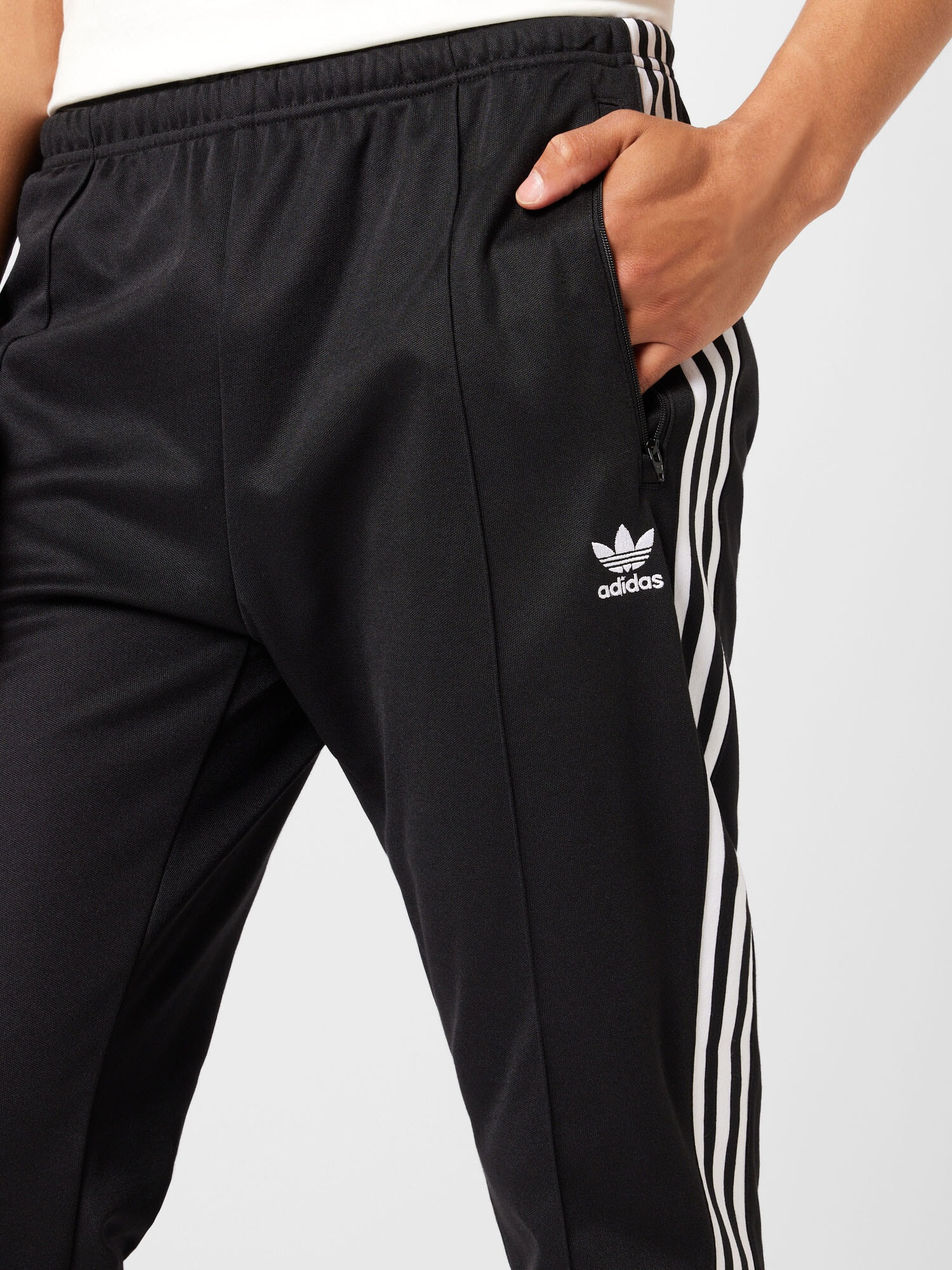 ADIDAS ORIGINALS Pantaloni sport 'Adicolor Classics Beckenbauer' negru / alb - Pled.ro