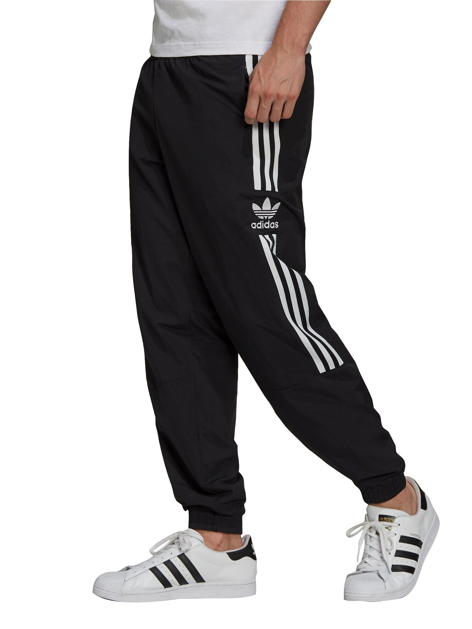 ADIDAS ORIGINALS Pantaloni sport 'Adicolor Classics Lock-Up Trefoil' negru / alb - Pled.ro