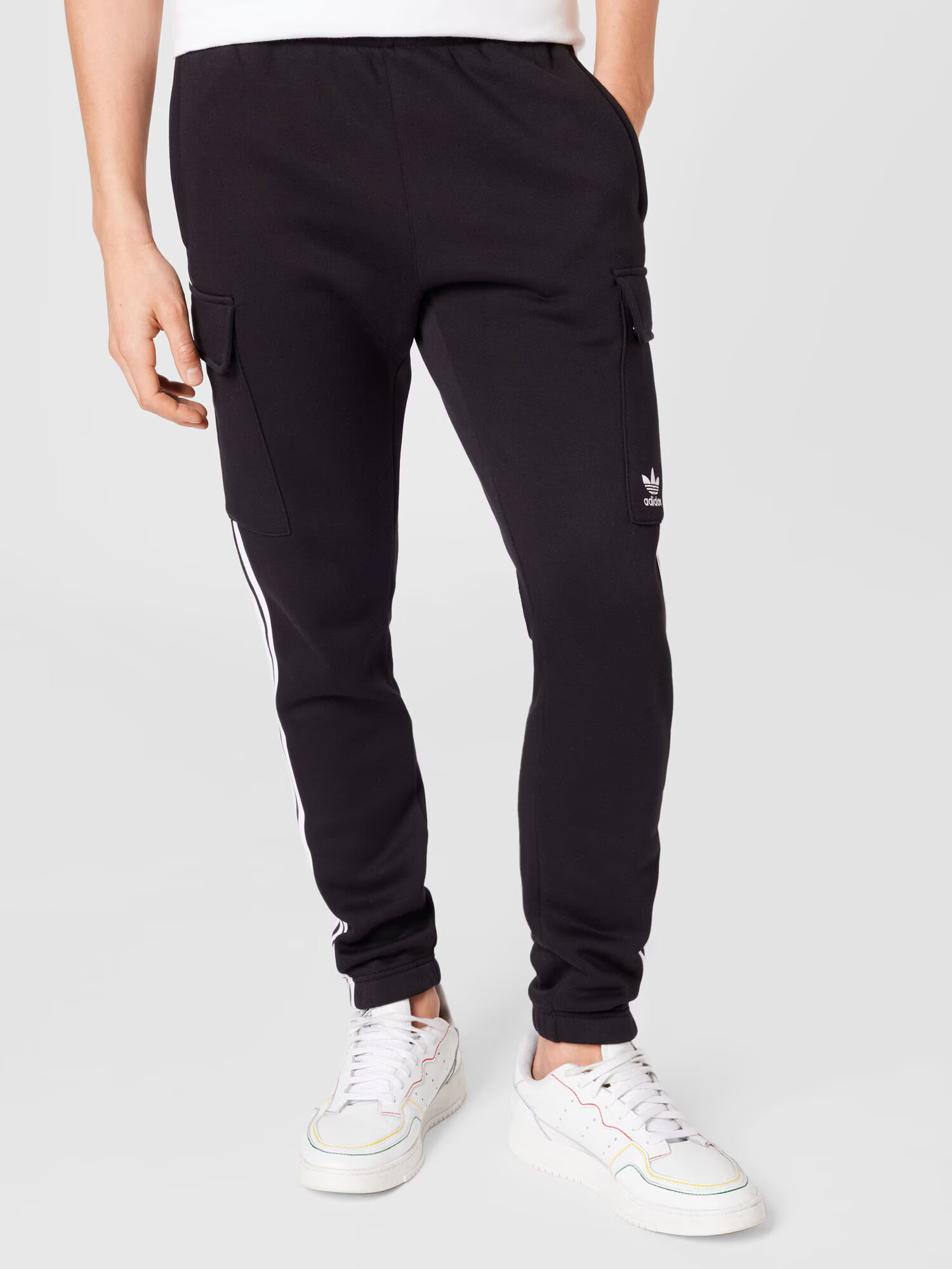 ADIDAS ORIGINALS Pantaloni negru / alb - Pled.ro