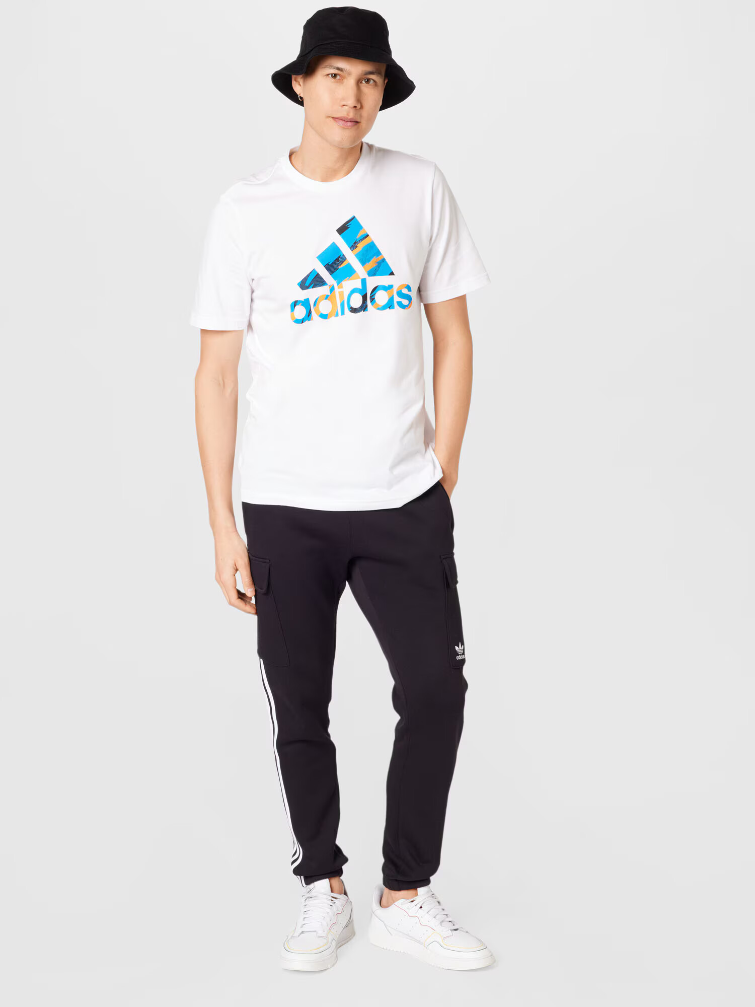 ADIDAS ORIGINALS Pantaloni negru / alb - Pled.ro