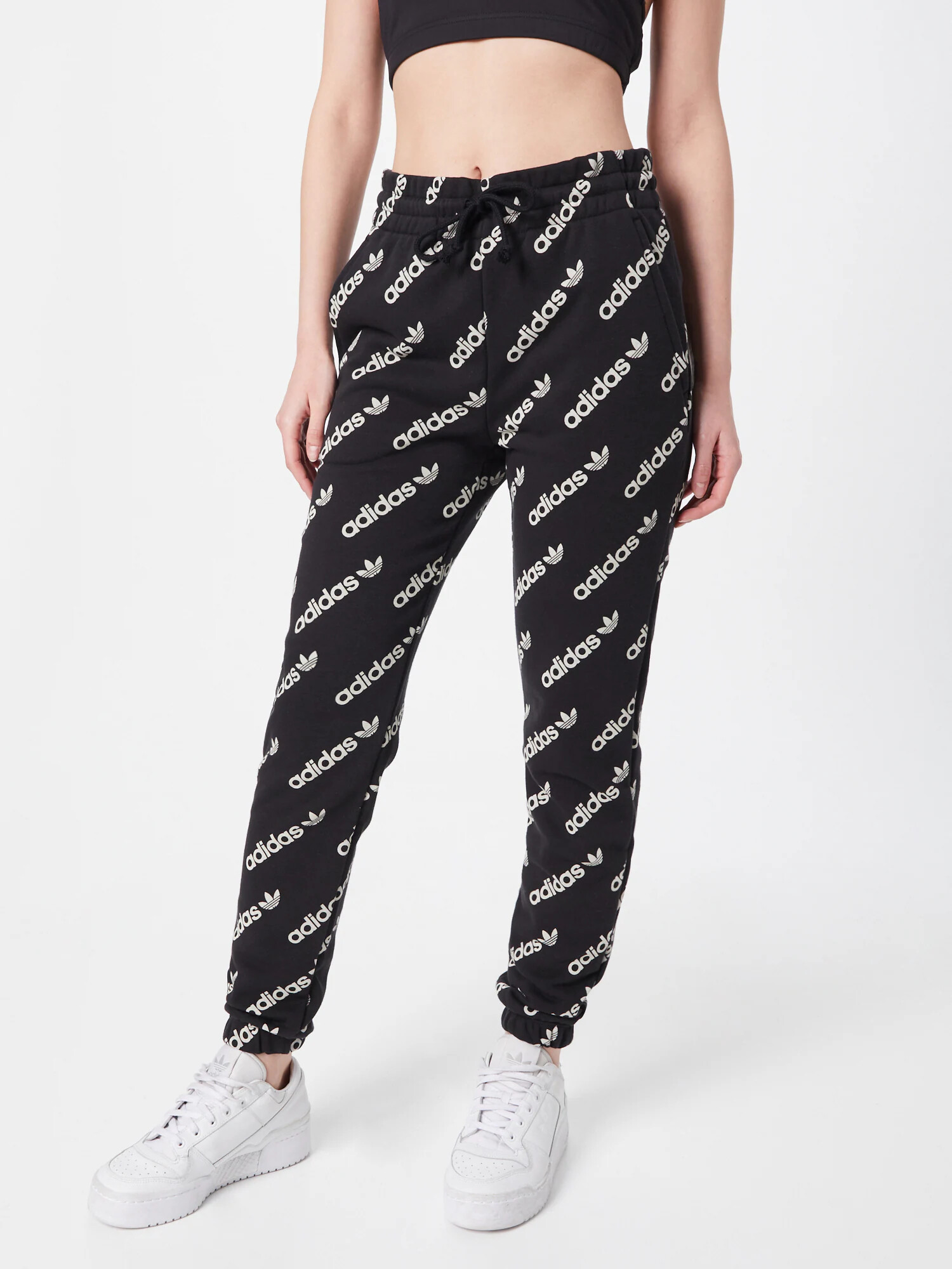 ADIDAS ORIGINALS Pantaloni negru / alb - Pled.ro