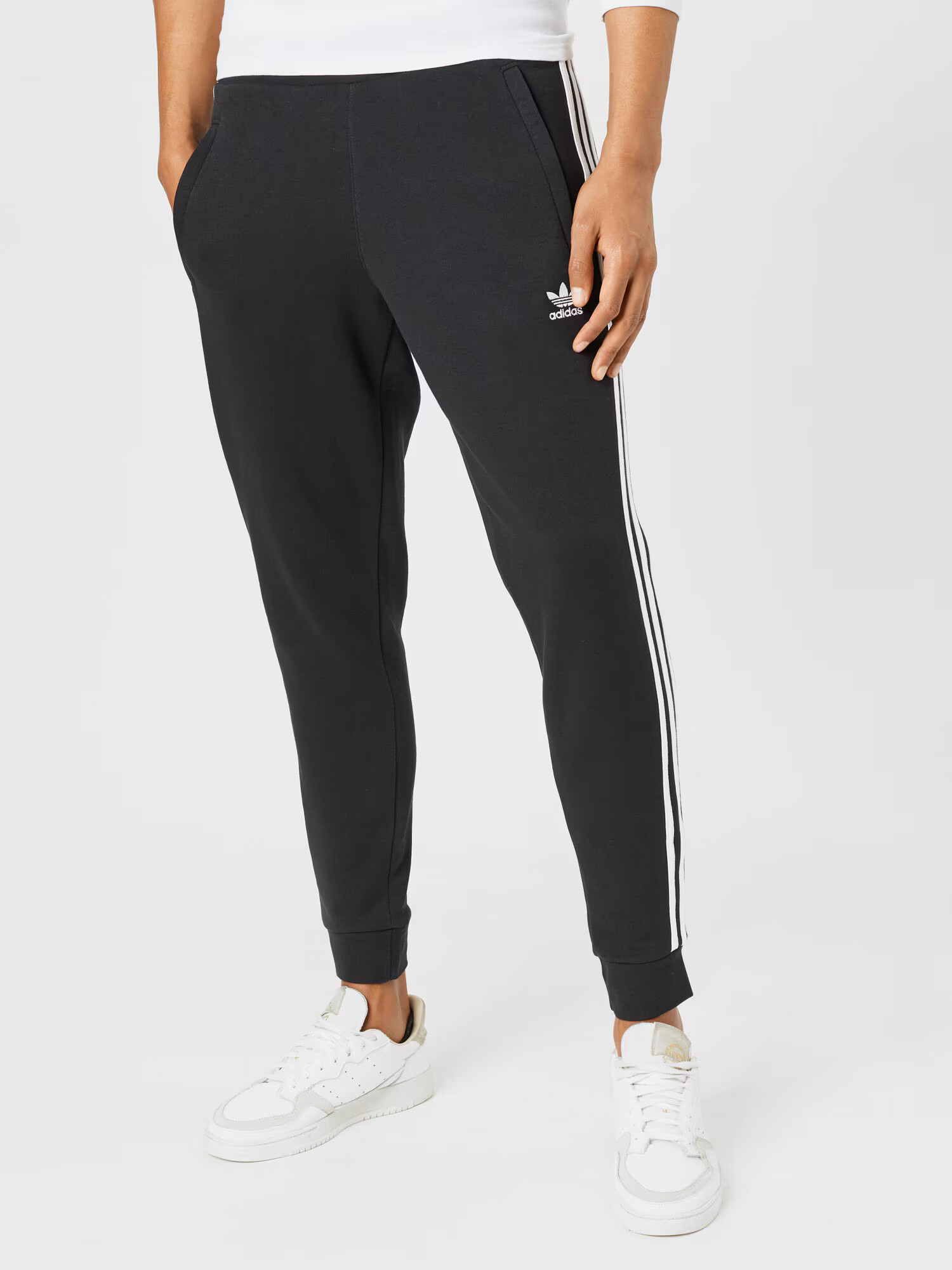 ADIDAS ORIGINALS Pantaloni negru / alb - Pled.ro