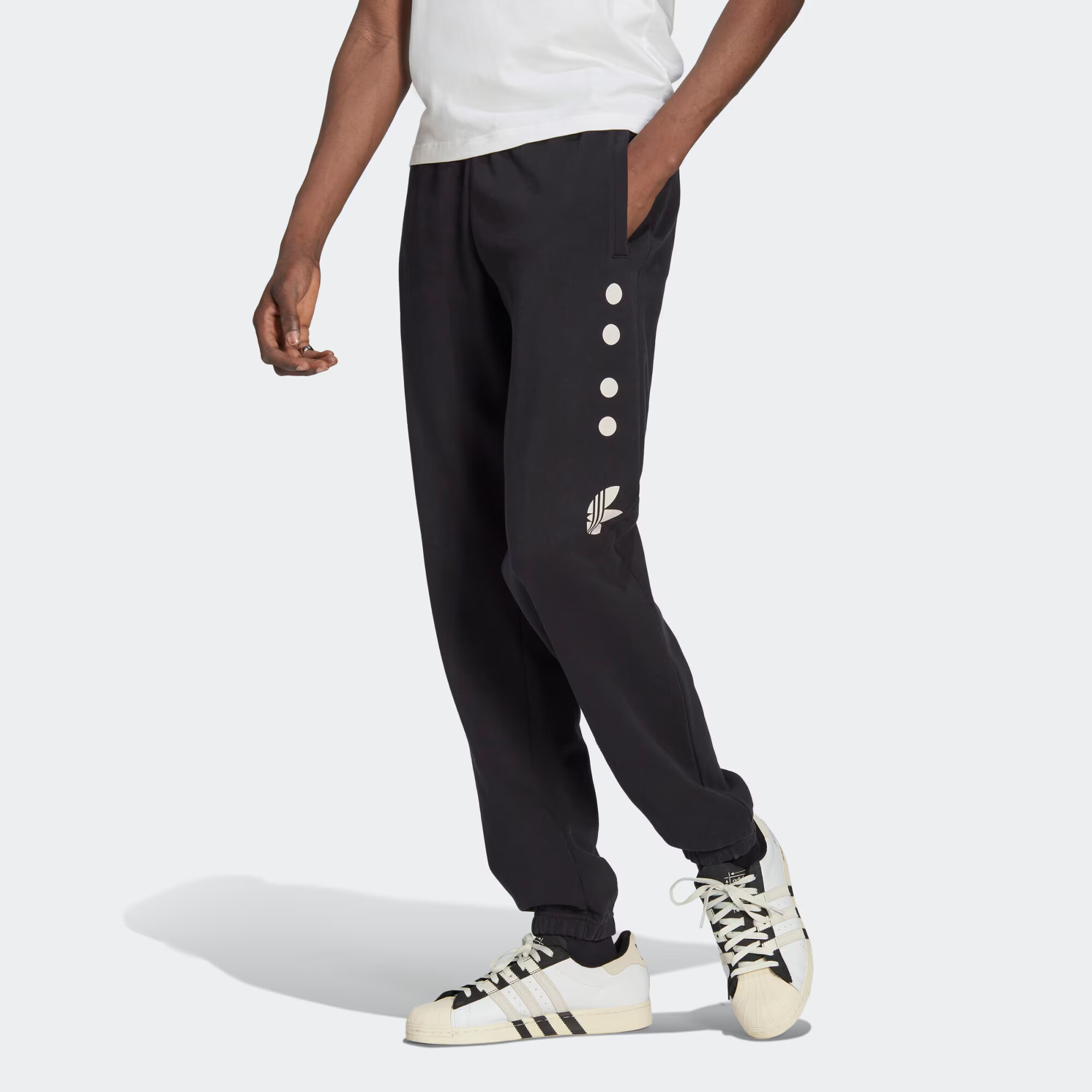 ADIDAS ORIGINALS Pantaloni 'Reclaim Logo' negru / alb - Pled.ro