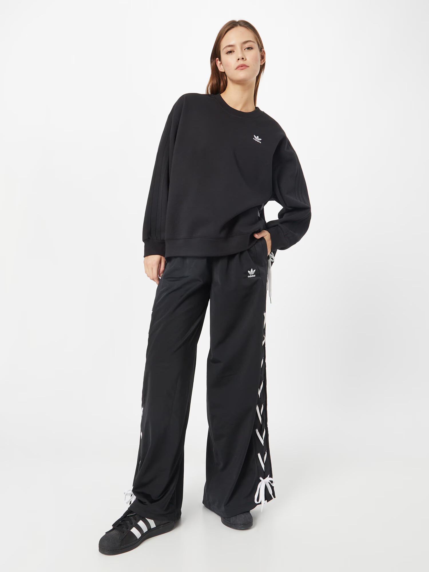 ADIDAS ORIGINALS Pantaloni 'Always Original Laced ' negru / alb - Pled.ro