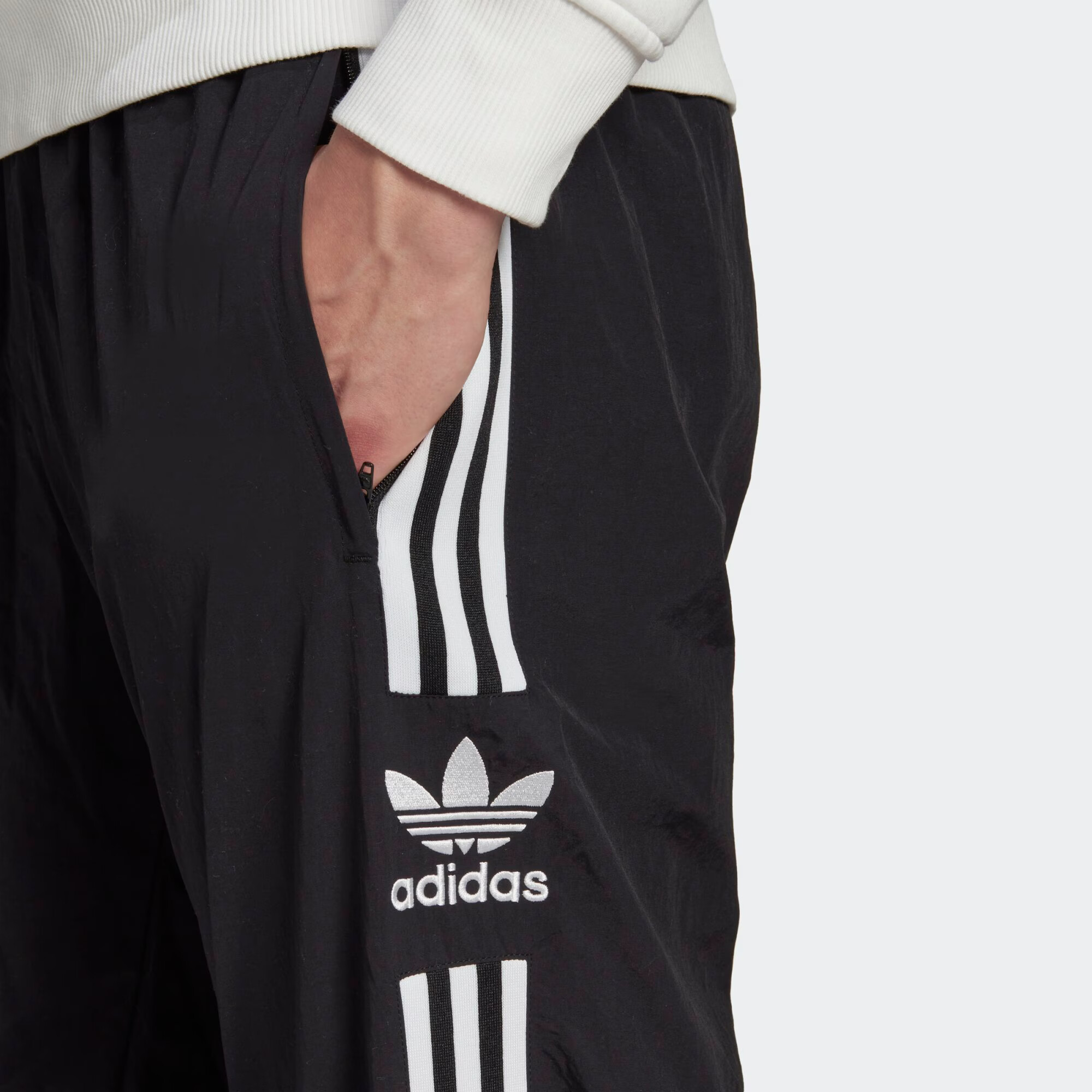 ADIDAS ORIGINALS Pantaloni 'Adicolor Classics Trefoil' negru / alb - Pled.ro