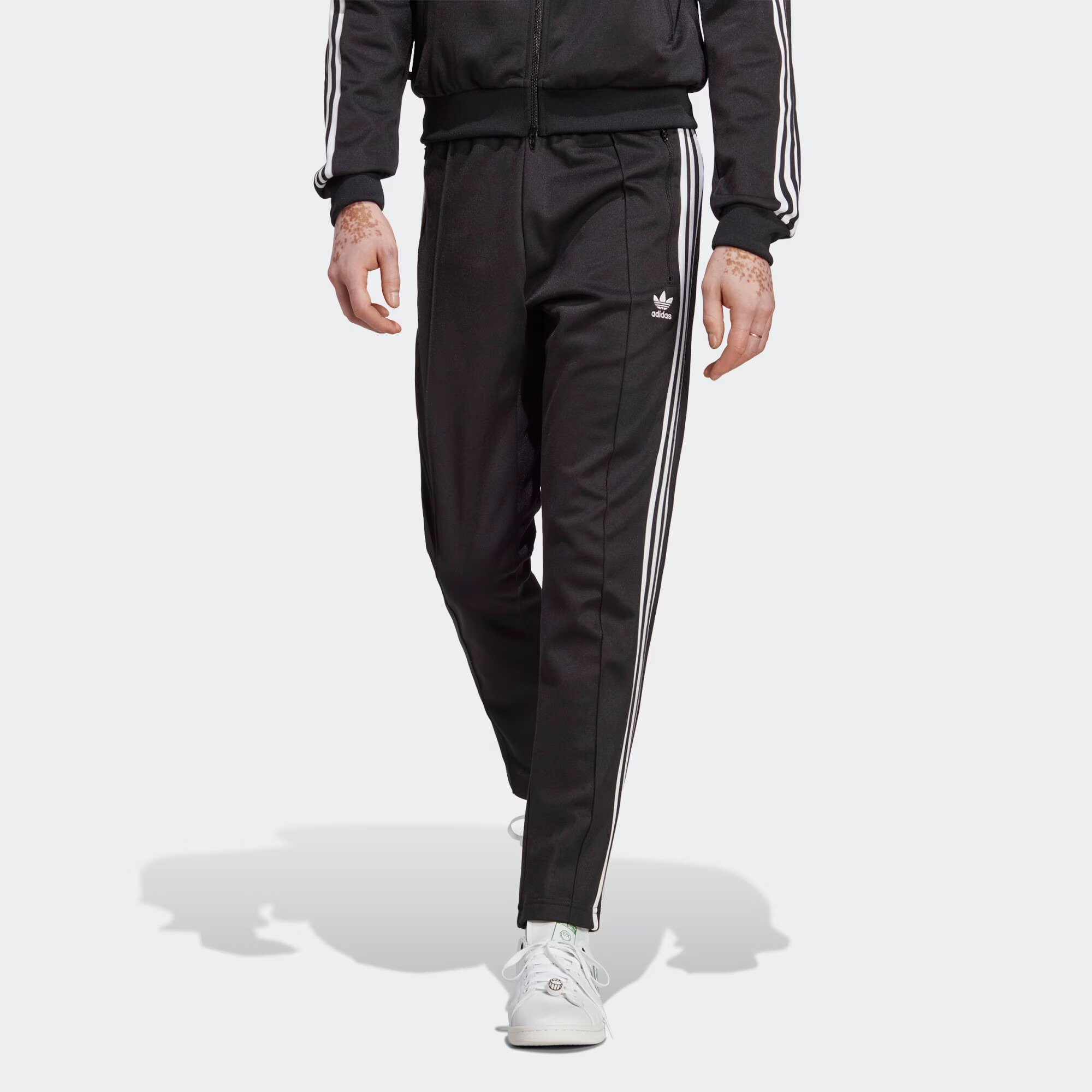 ADIDAS ORIGINALS Pantaloni 'Adicolor Classics Beckenbauer' negru / alb - Pled.ro