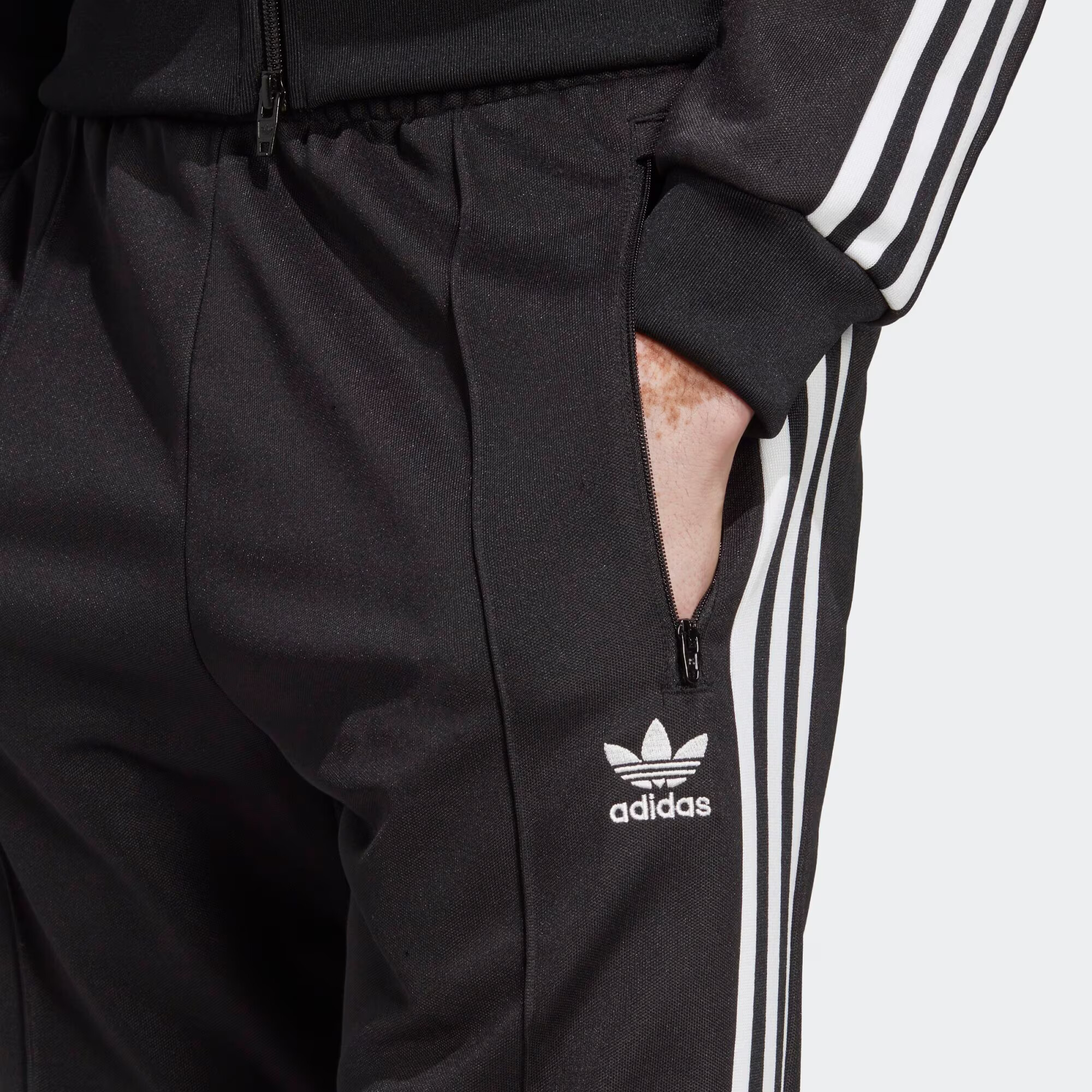 ADIDAS ORIGINALS Pantaloni 'Adicolor Classics Beckenbauer' negru / alb - Pled.ro