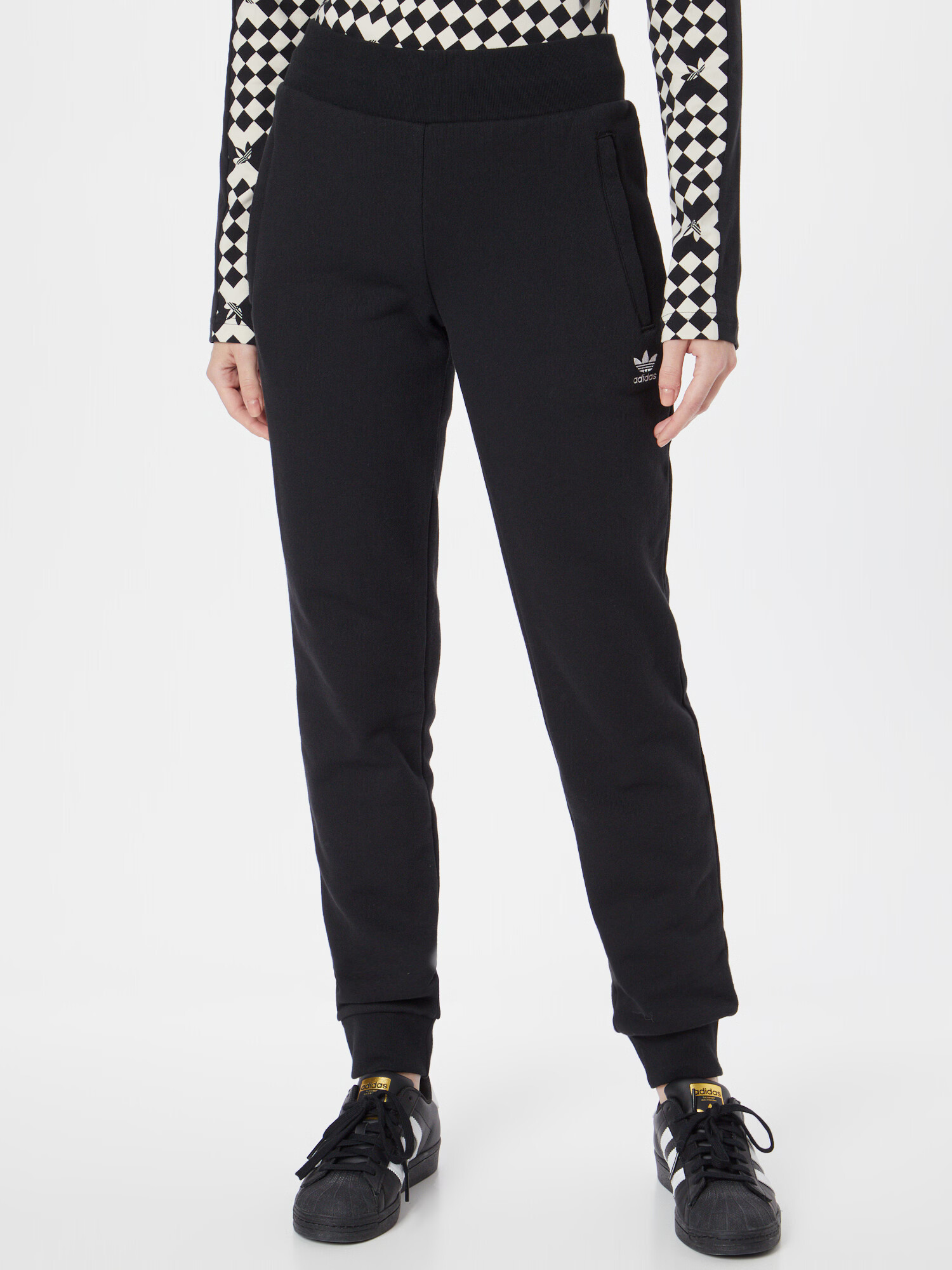 ADIDAS ORIGINALS Pantaloni de pijama 'Adicolor Essentials' negru / alb - Pled.ro