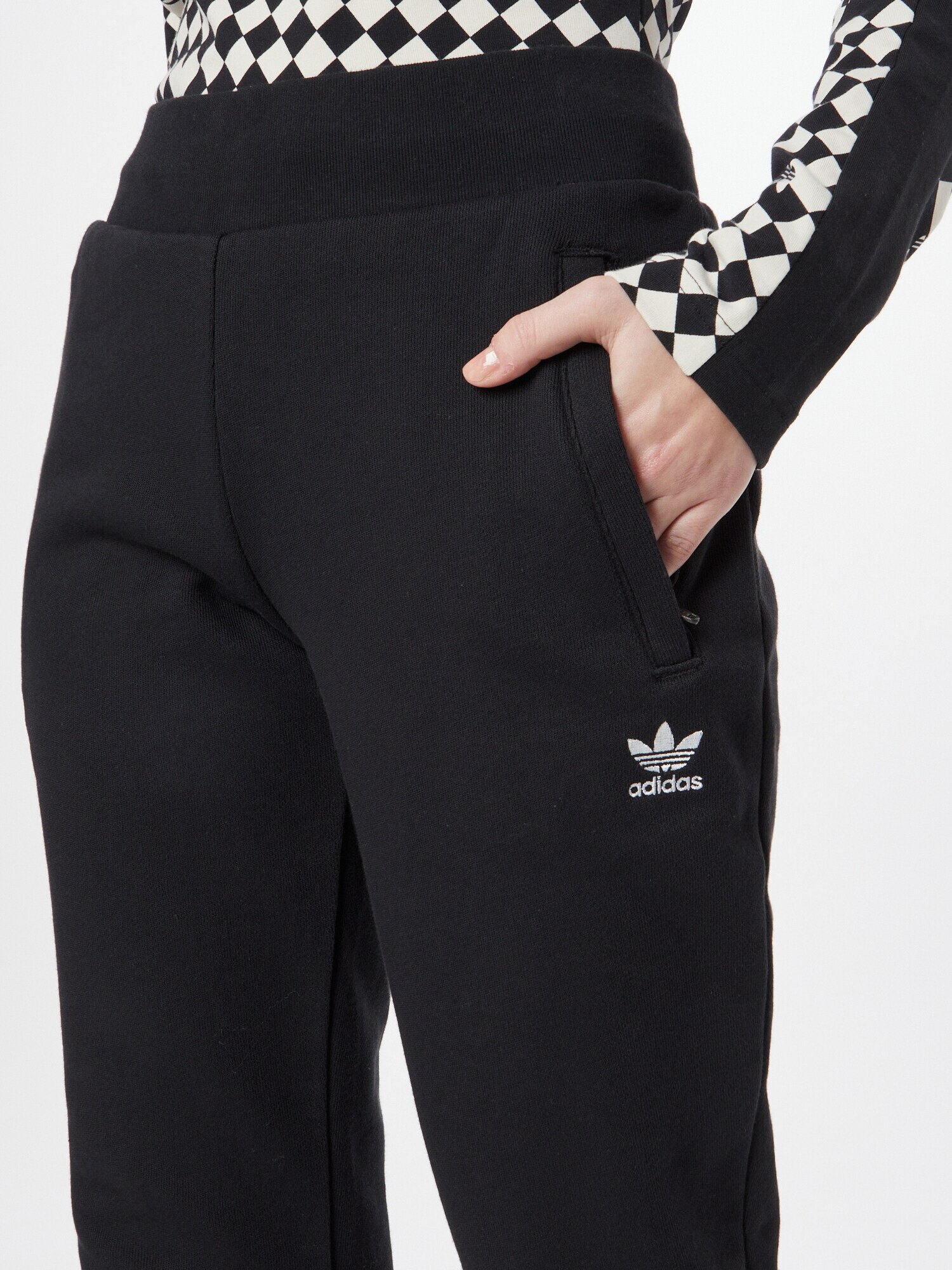 ADIDAS ORIGINALS Pantaloni de pijama 'Adicolor Essentials' negru / alb - Pled.ro