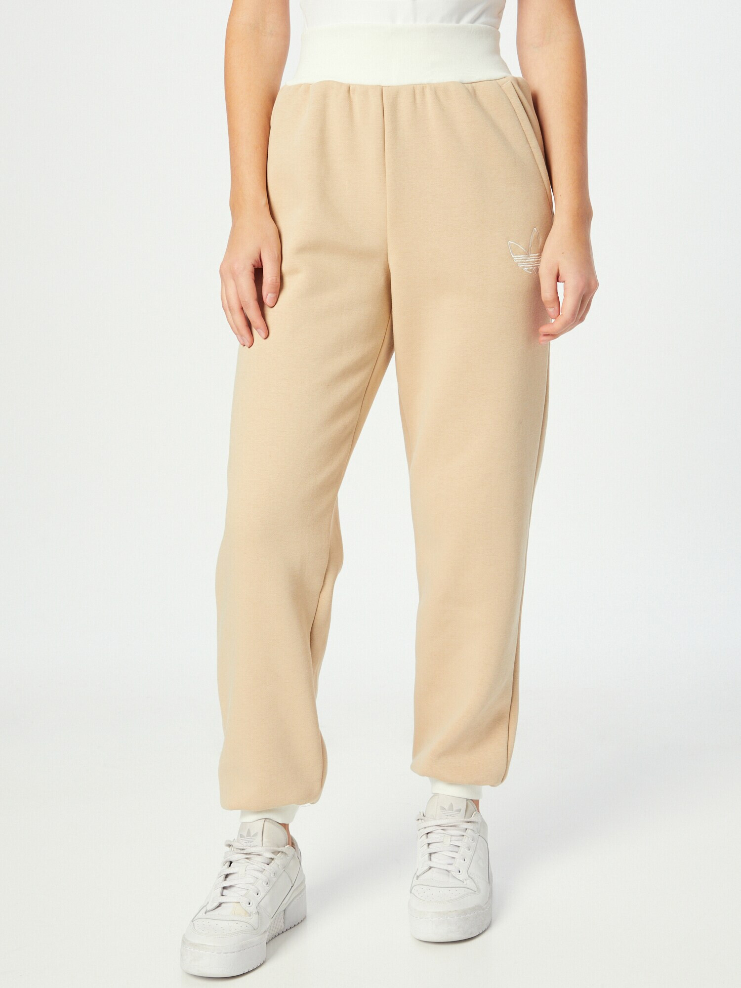 ADIDAS ORIGINALS Pantaloni nisipiu / alb natural - Pled.ro