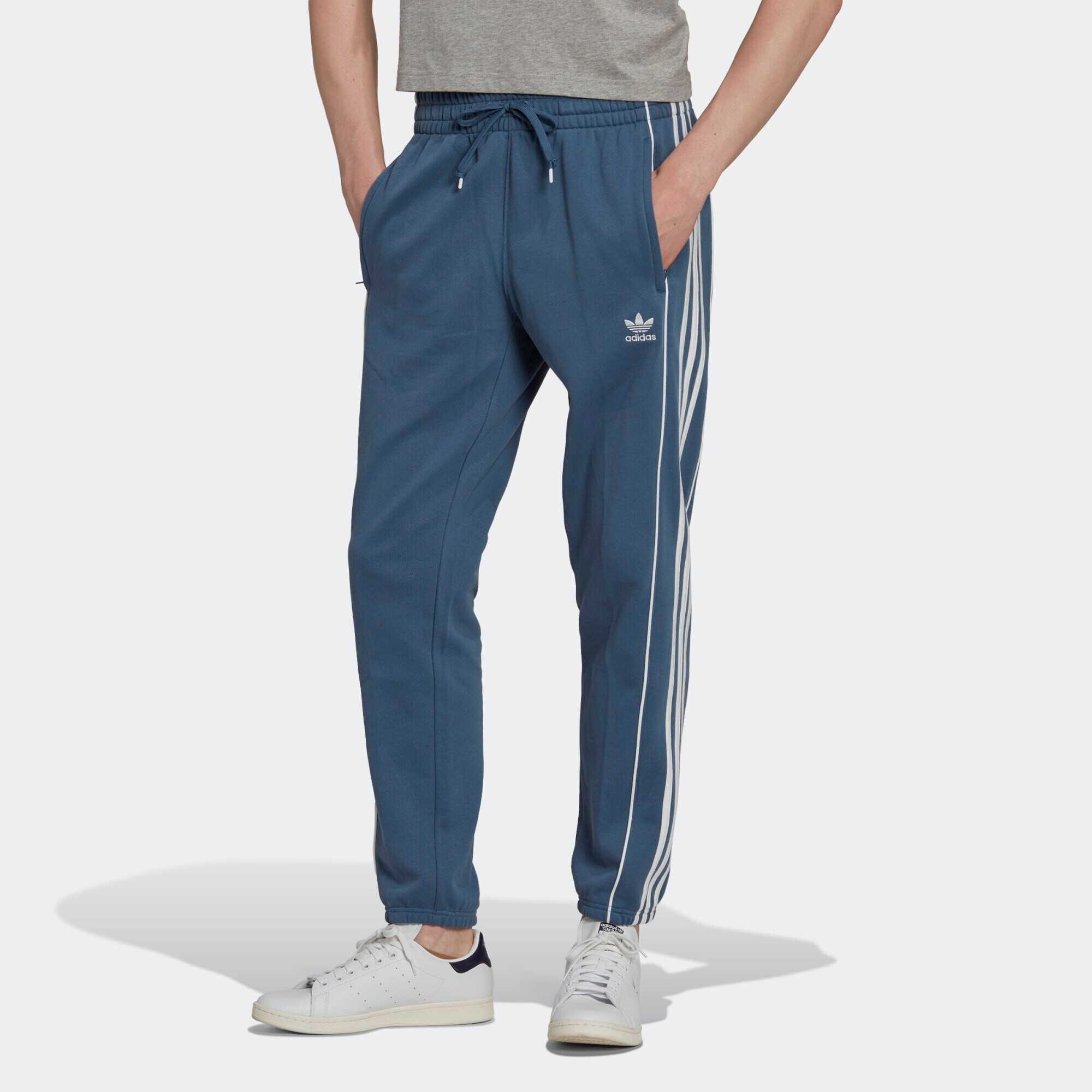 ADIDAS ORIGINALS Pantaloni 'Rekive' albastru porumbel / alb - Pled.ro