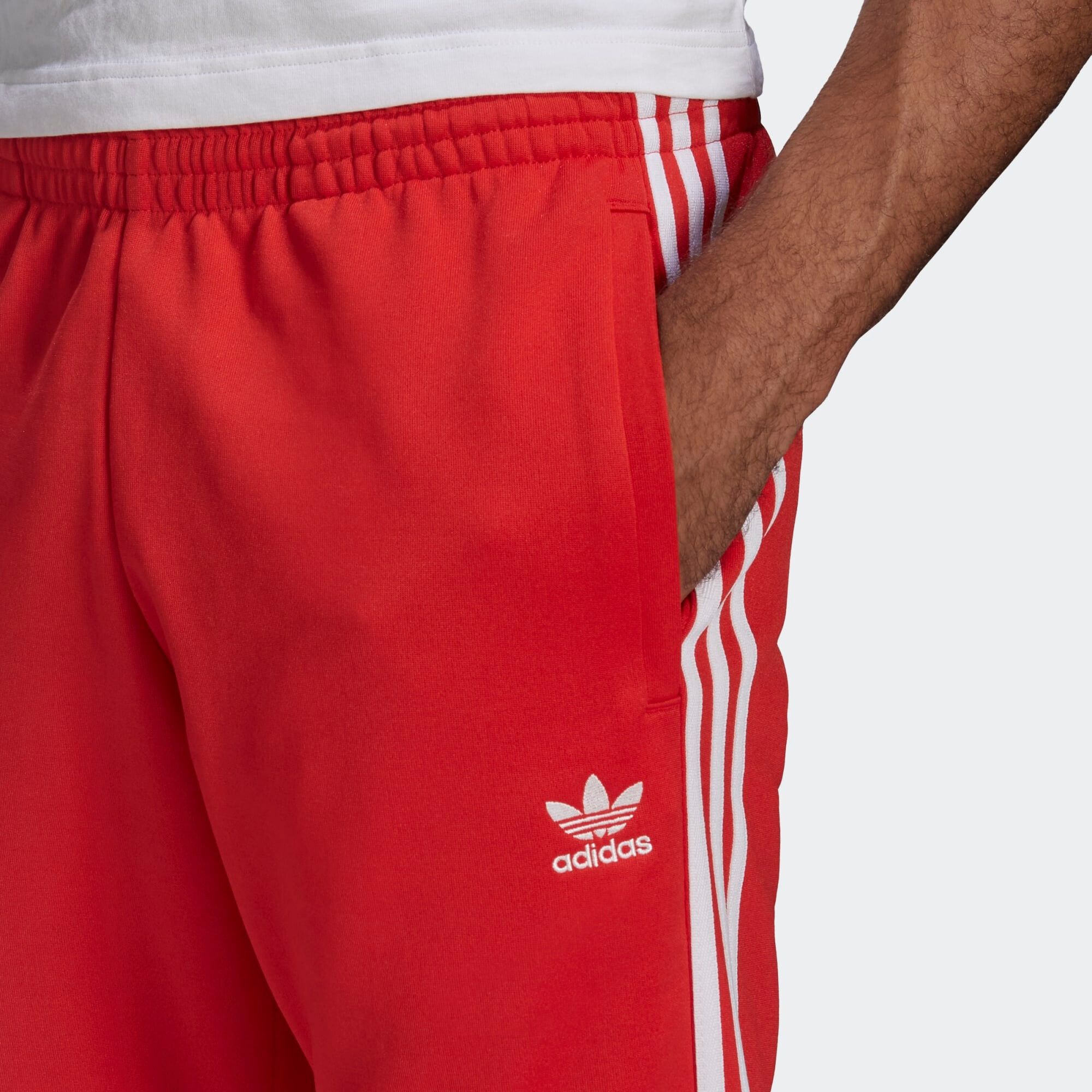 ADIDAS ORIGINALS Pantaloni 'Adicolor Classics Primeblue Sst' roșu / alb - Pled.ro