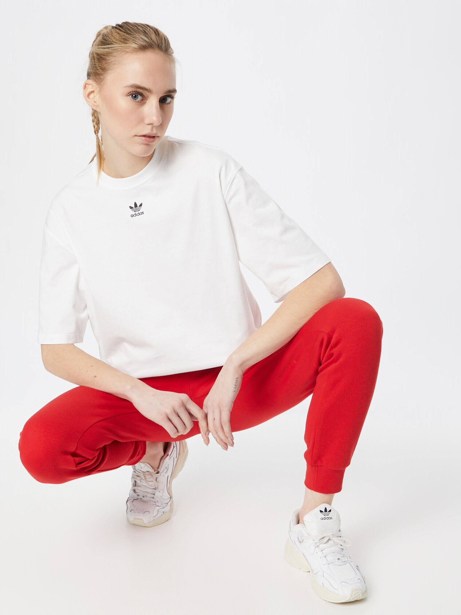 ADIDAS ORIGINALS Pantaloni roșu / alb - Pled.ro