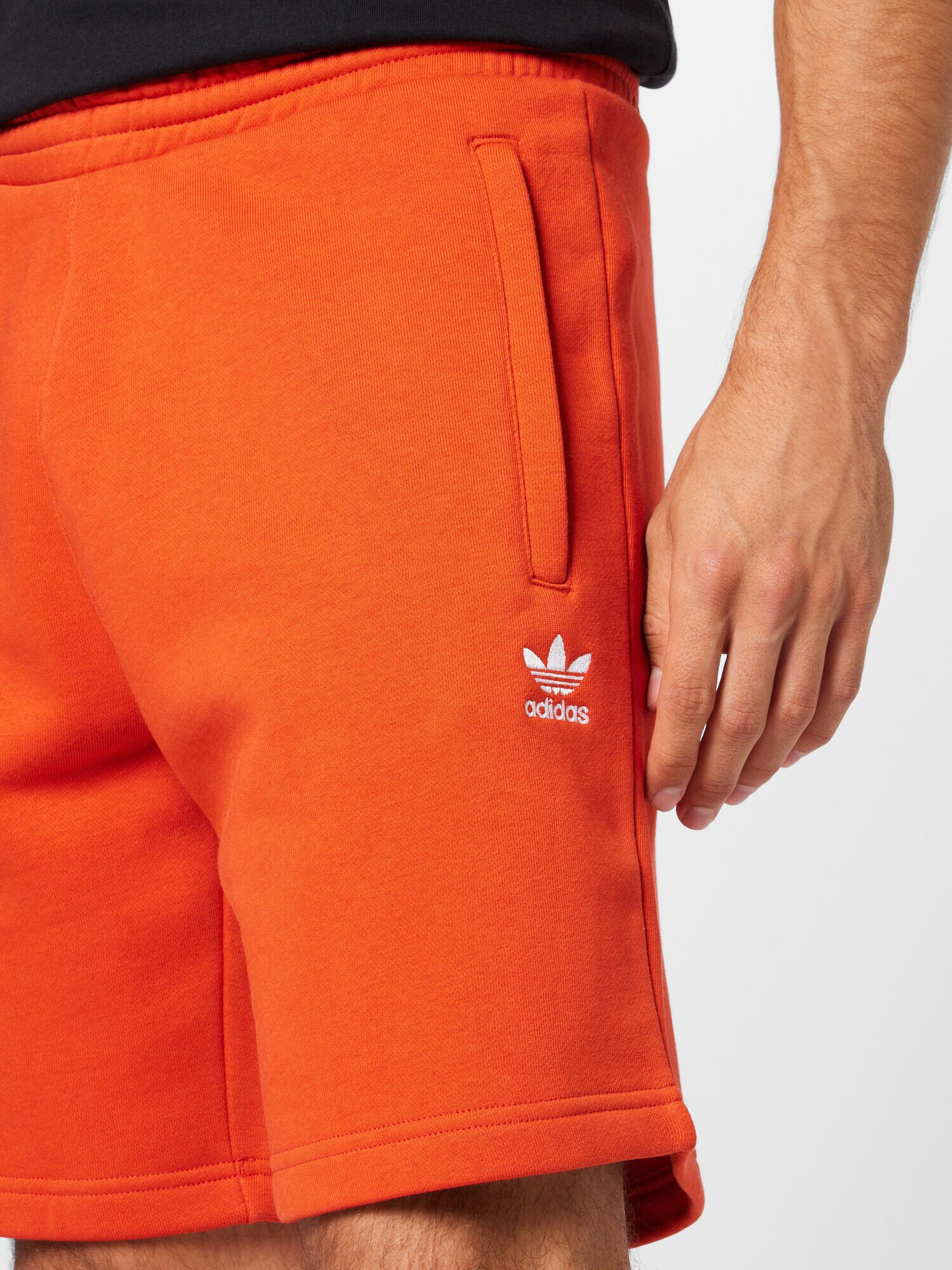 ADIDAS ORIGINALS Pantaloni 'Trefoil Essentials' roșu orange / alb - Pled.ro