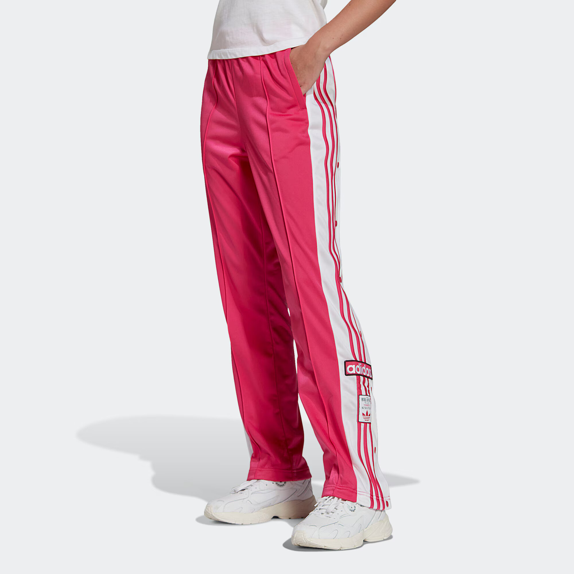 ADIDAS ORIGINALS Pantaloni roz / alb - Pled.ro