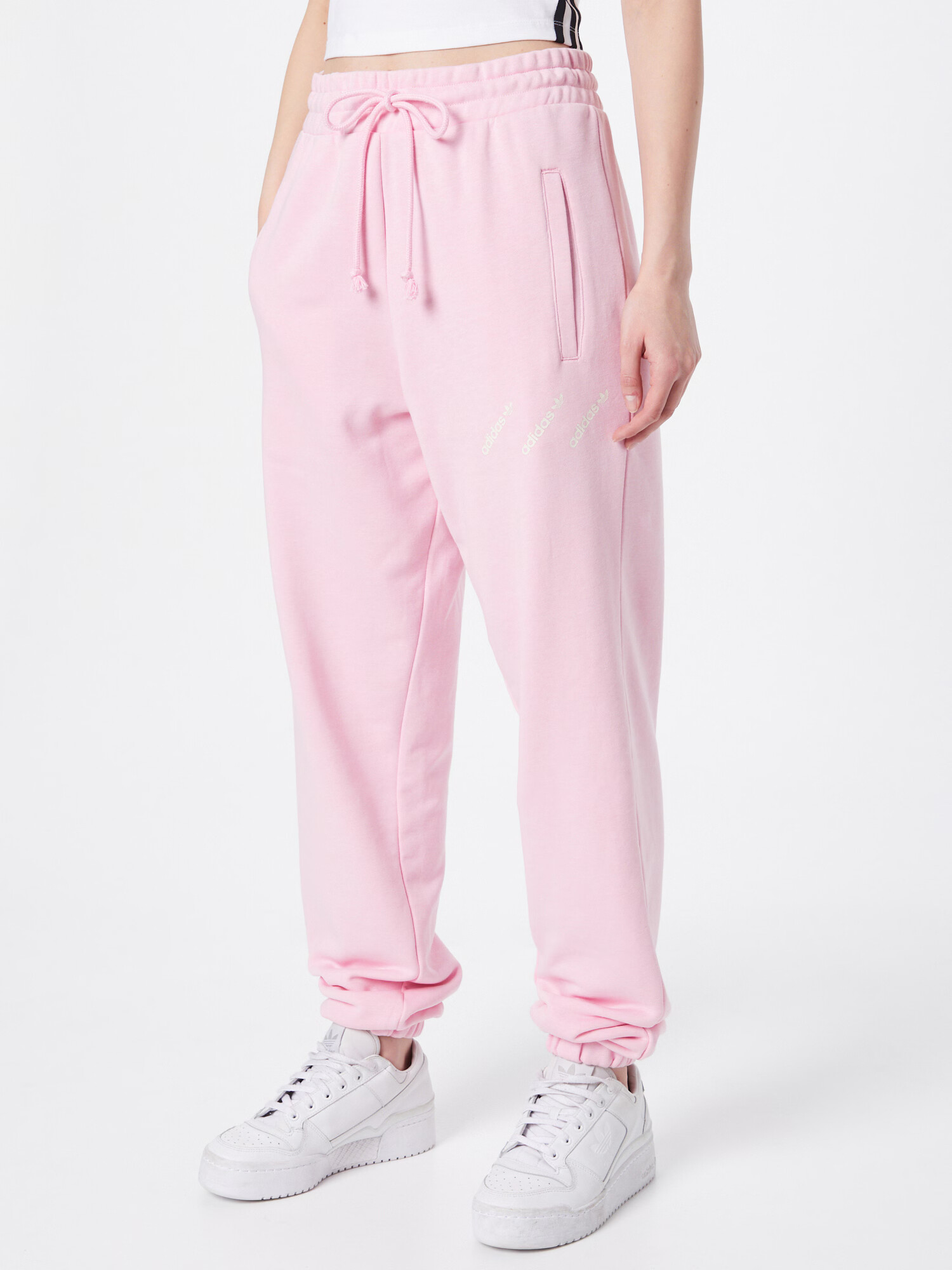 ADIDAS ORIGINALS Pantaloni roz deschis / alb - Pled.ro