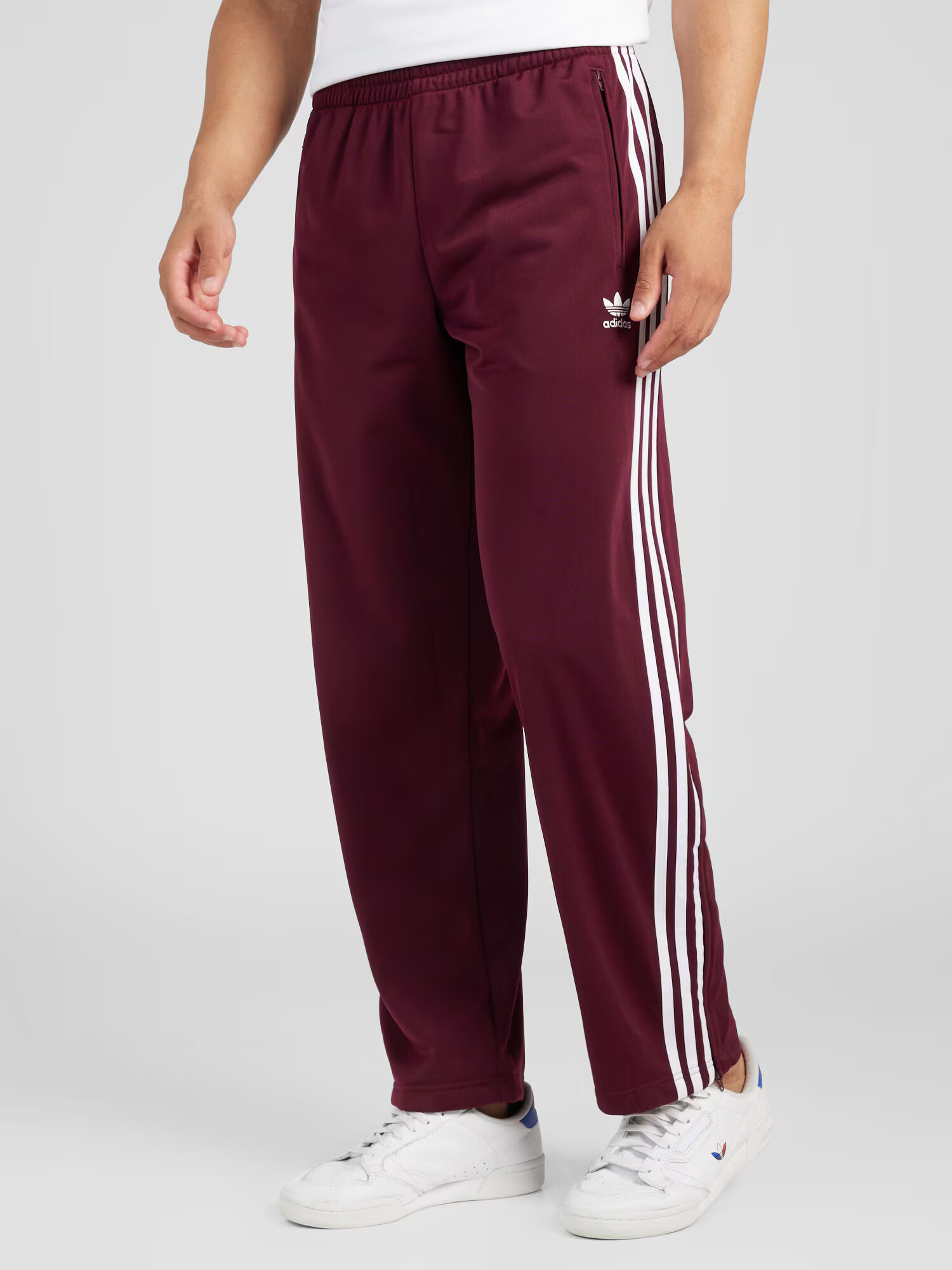 ADIDAS ORIGINALS Pantaloni 'Adicolor Classics Firebird' roșu bordeaux / alb - Pled.ro