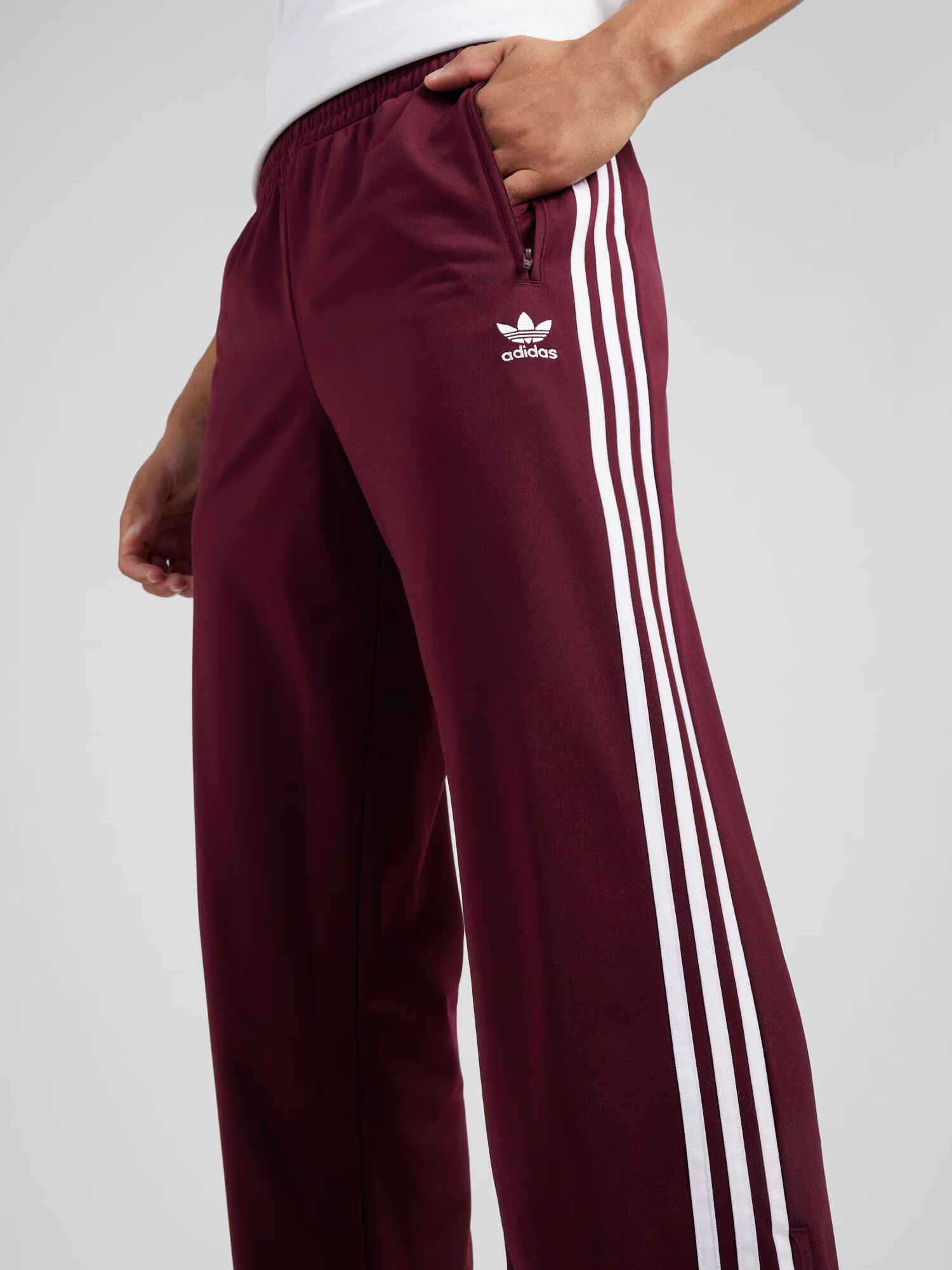 ADIDAS ORIGINALS Pantaloni 'Adicolor Classics Firebird' roșu bordeaux / alb - Pled.ro